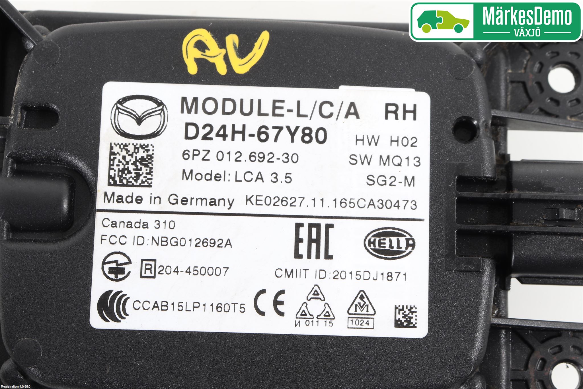 Mazda CX-3 Sensor Kollisjonsbeskyttelse