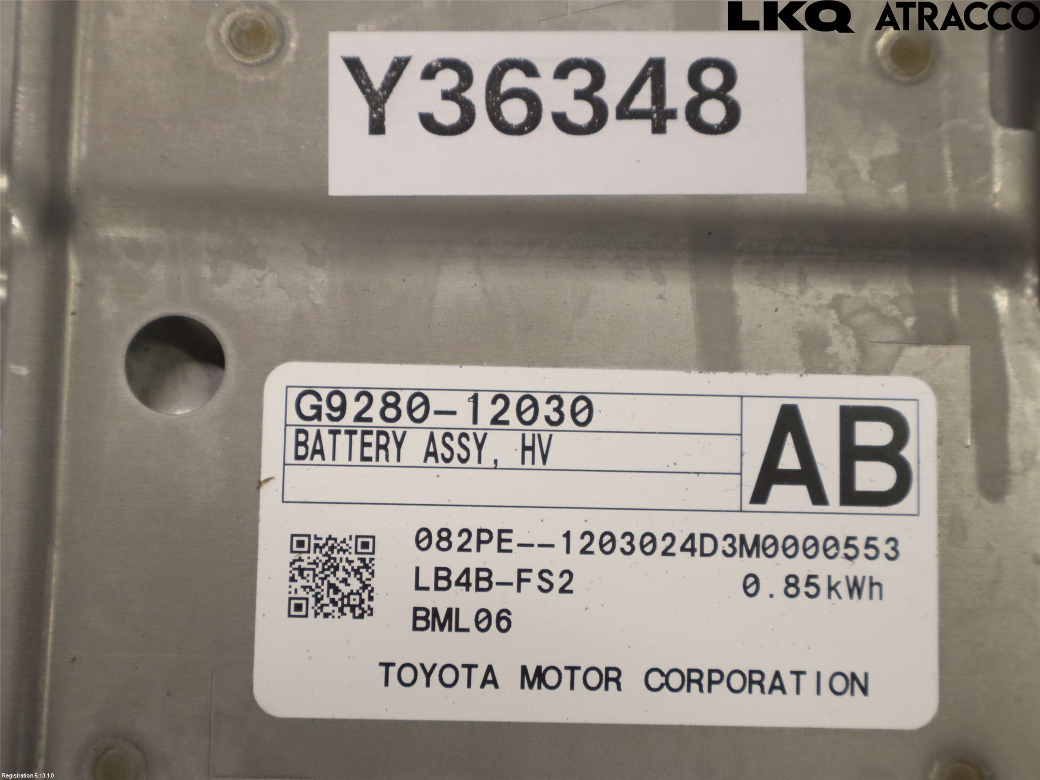 Toyota COROLLA 19- Hybrid Batteri