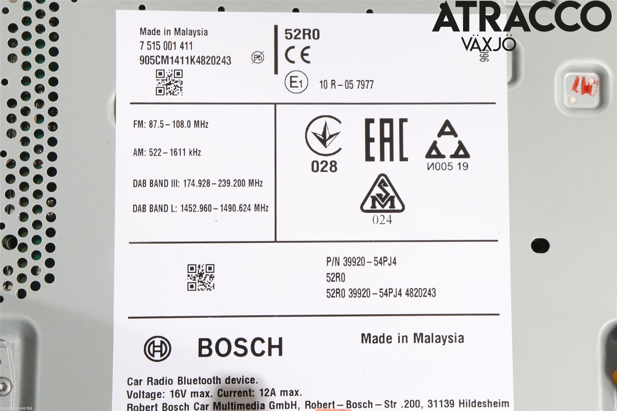 Suzuki VITARA 15- Stereo Radio Med Cd