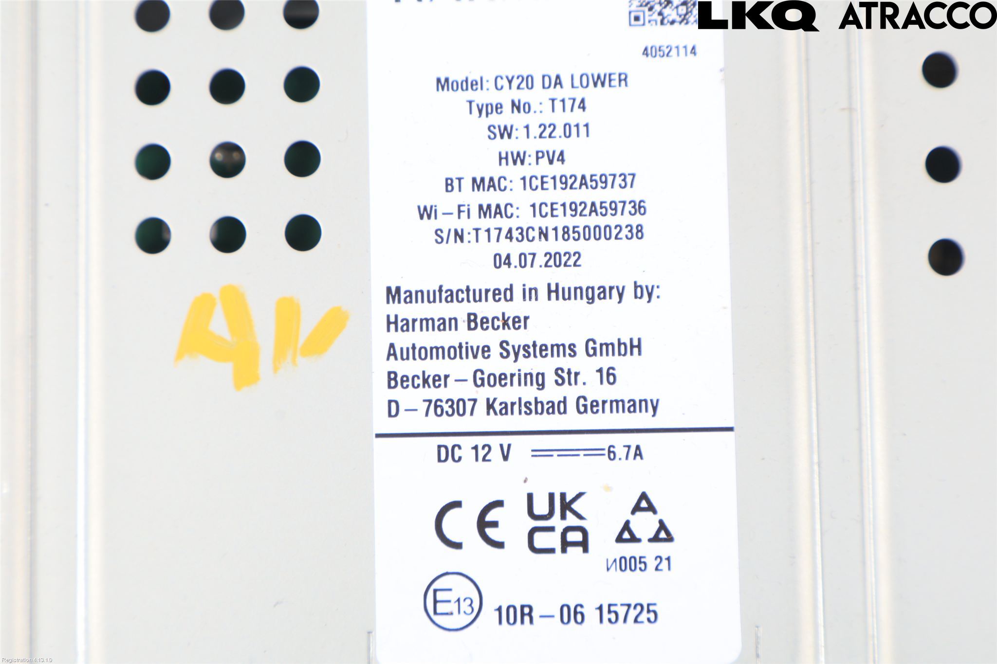 Toyota AYGO X AB70 22- Stereo Radio Med Cd
