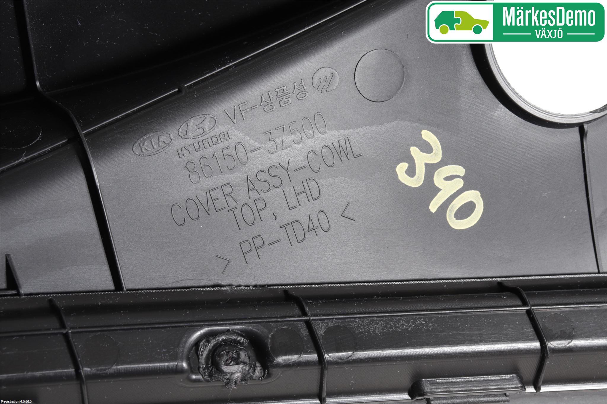 Hyundai i40 16-18 Visker Deksel-Grill-Under Frr