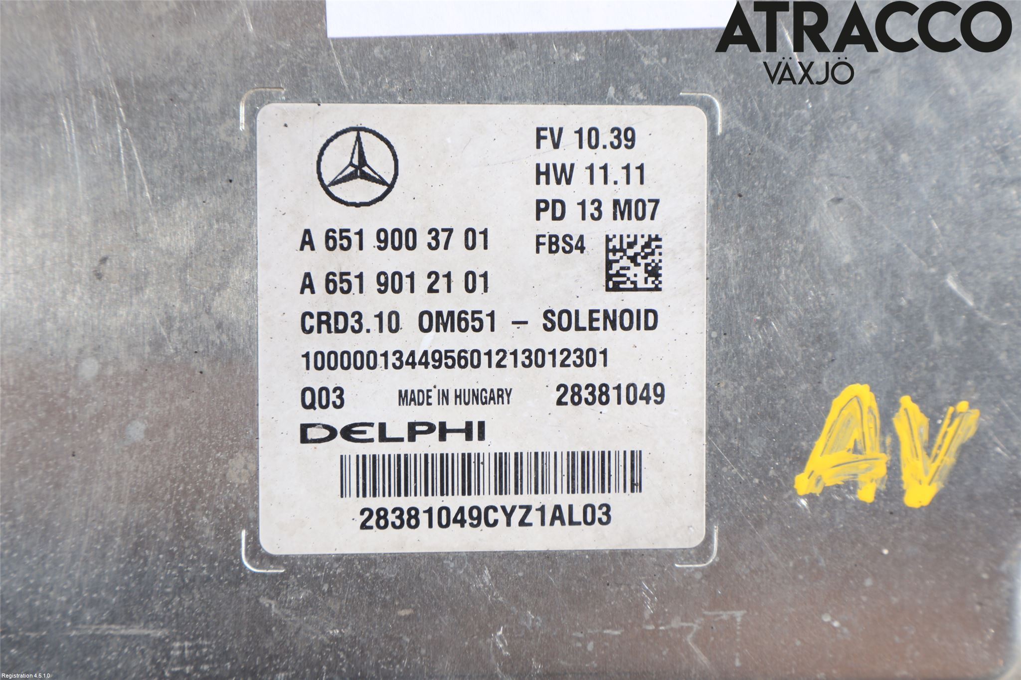 Mercedes-Benz MB E-KLASS (W212) 09-16 Styreenhet Dieselpumpe
