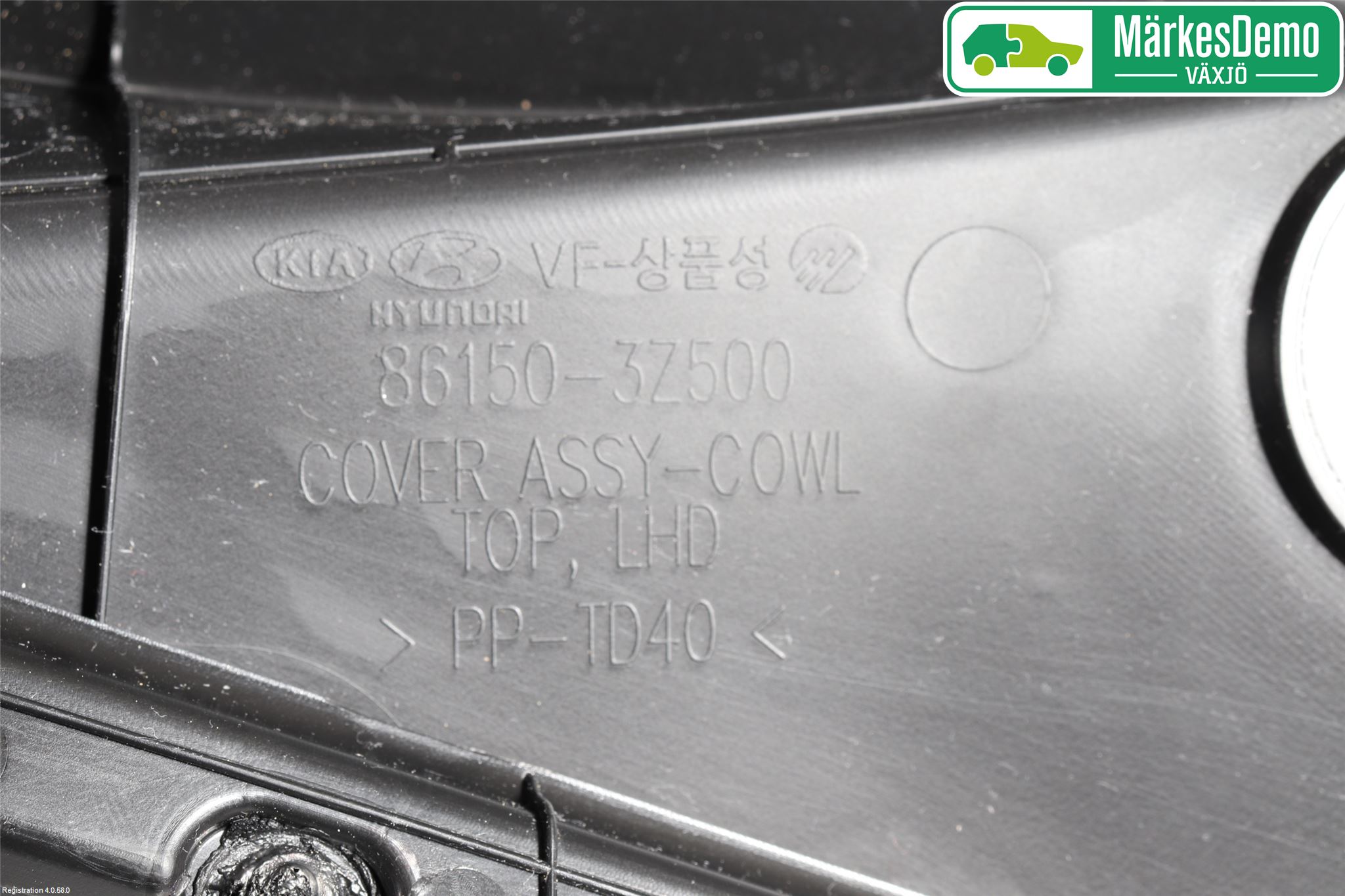 Hyundai i40 16-18 Visker Deksel-Grill-Under Frr