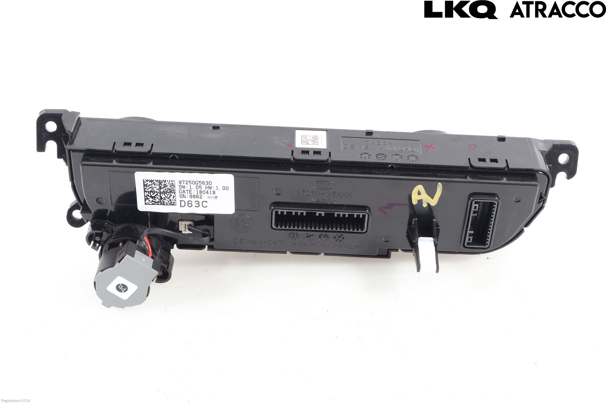 Kia NIRO (DE) 17-22 Varme Ac Betjening-Display