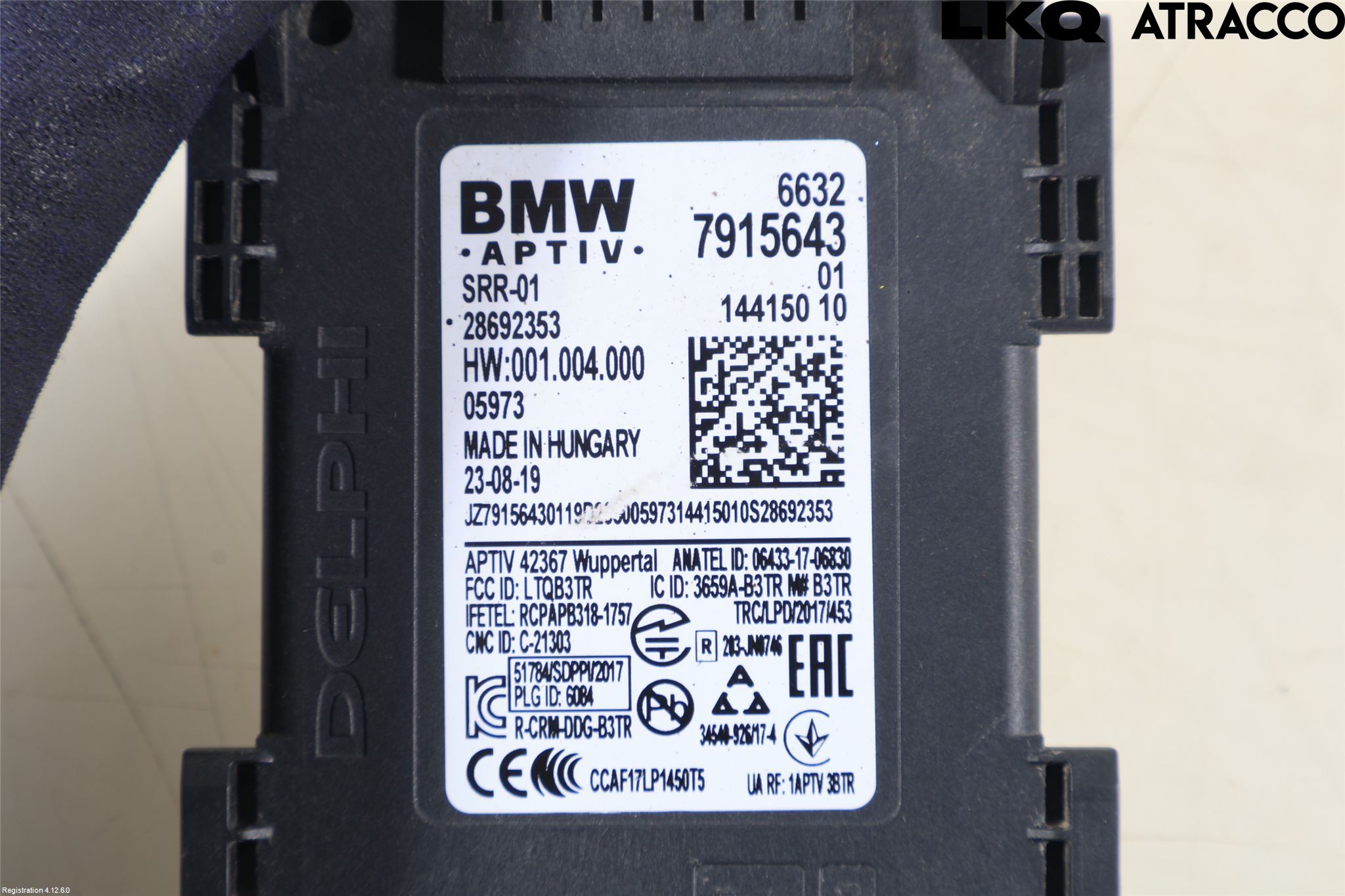 BMW 5 G30/G31/F90 17-23 Sensor Kollisjonsbeskyttelse