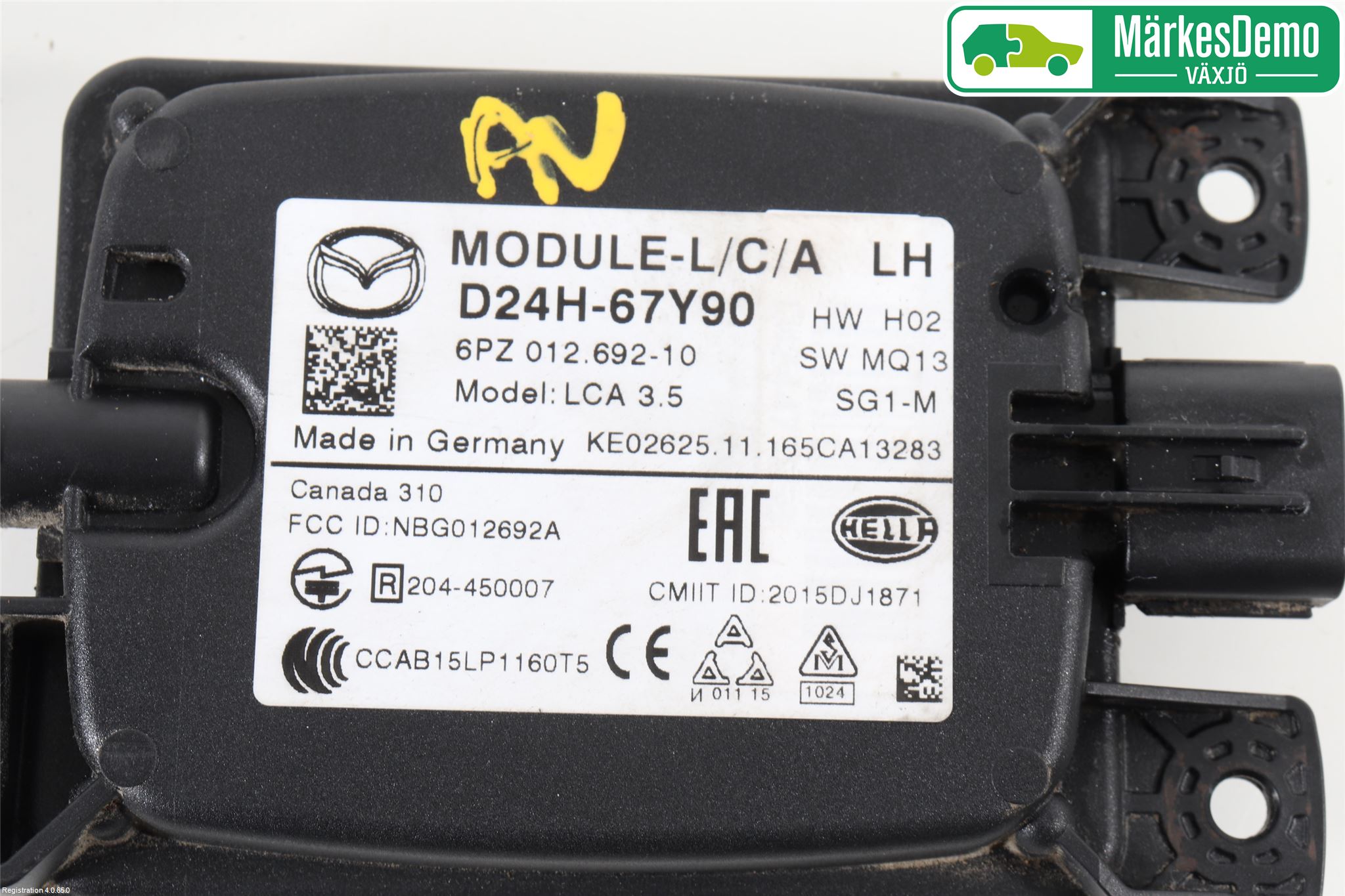 Mazda CX-3 Sensor Kollisjonsbeskyttelse
