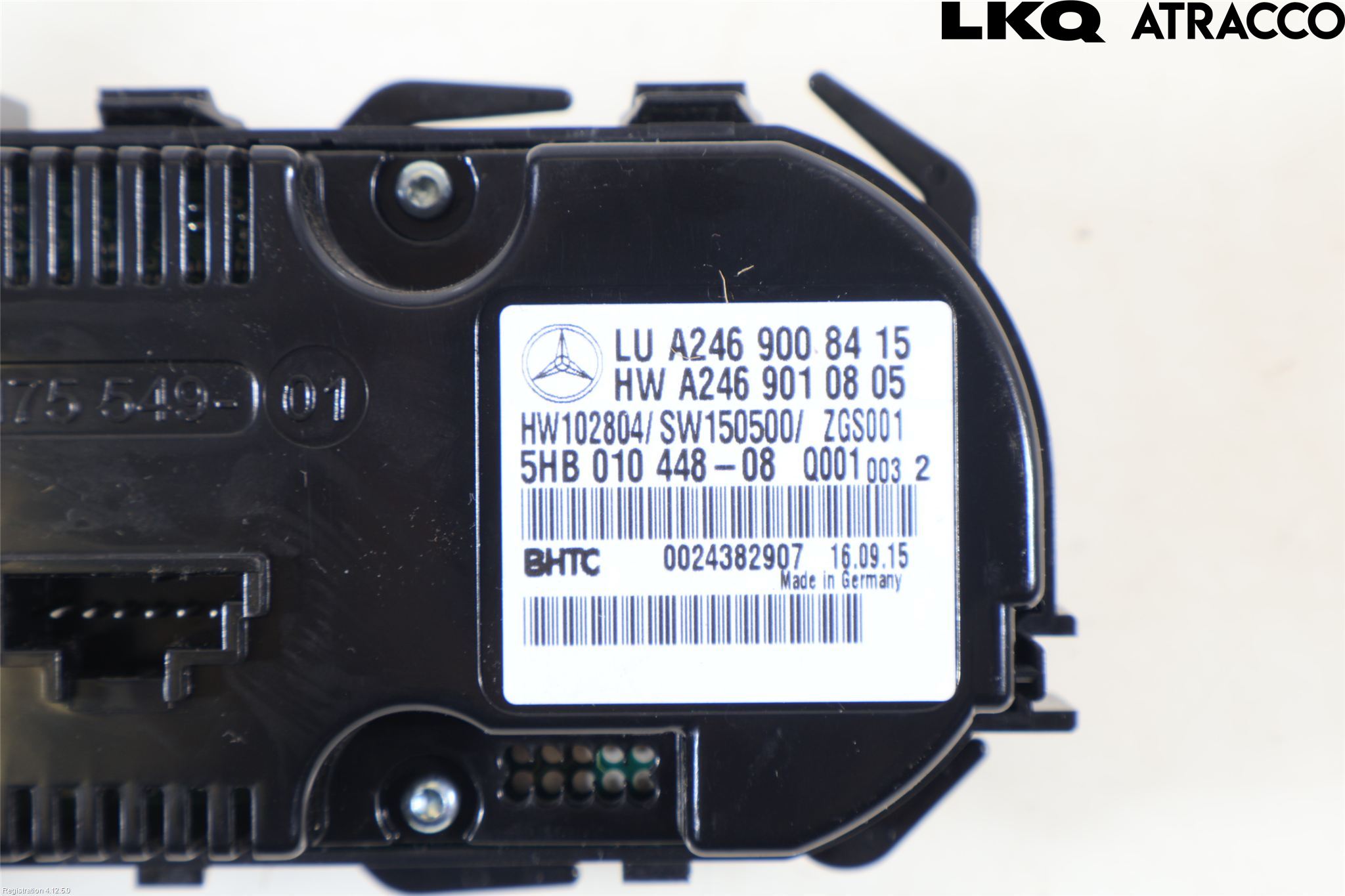 Mercedes-Benz MB B-KLASS (W246/W242) 12-19 Varme Ac Betjening-Display
