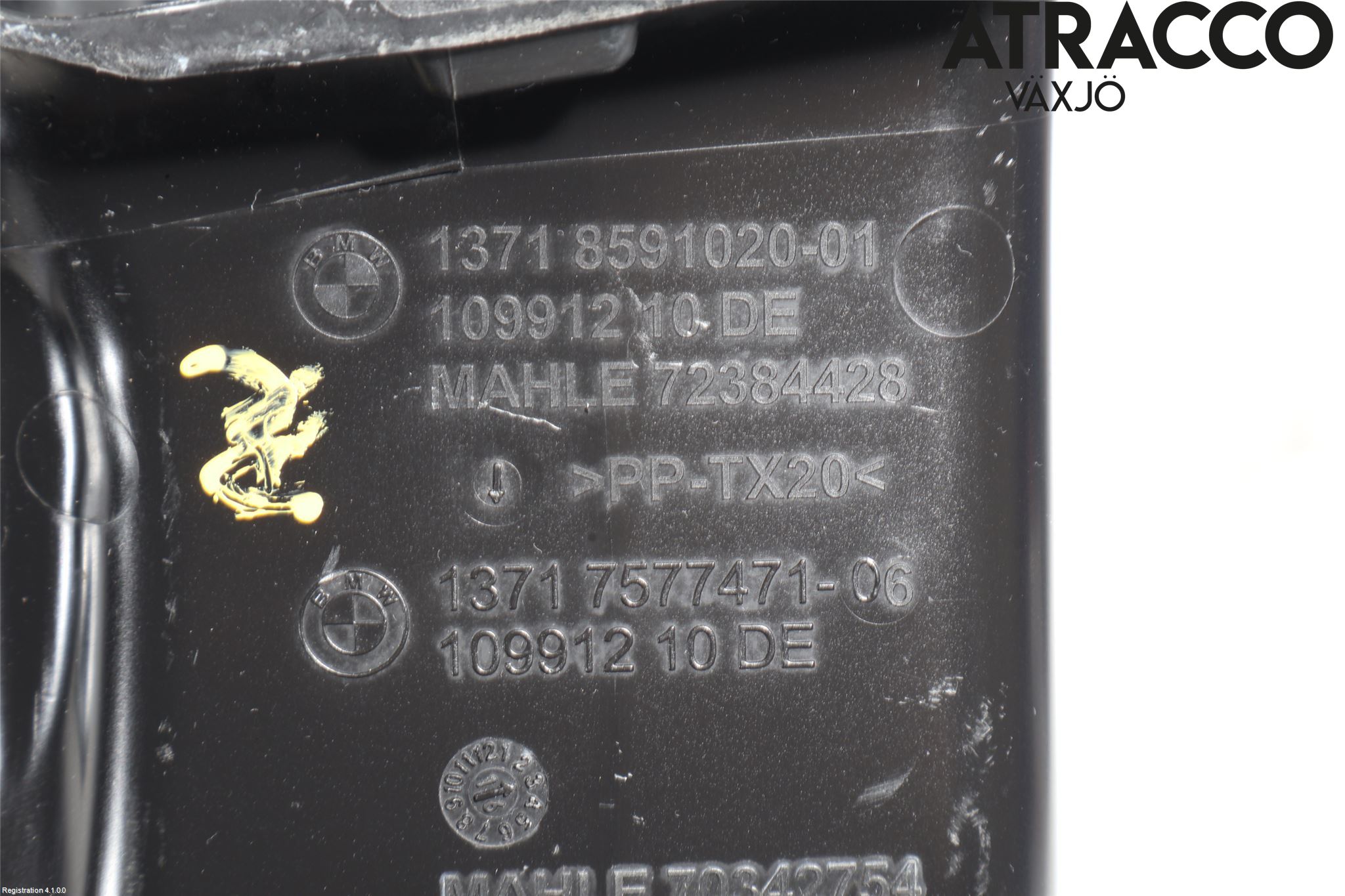 BMW 5 F10/F11/F18 09-17 Forg-Belg-Rør Mot Luftr