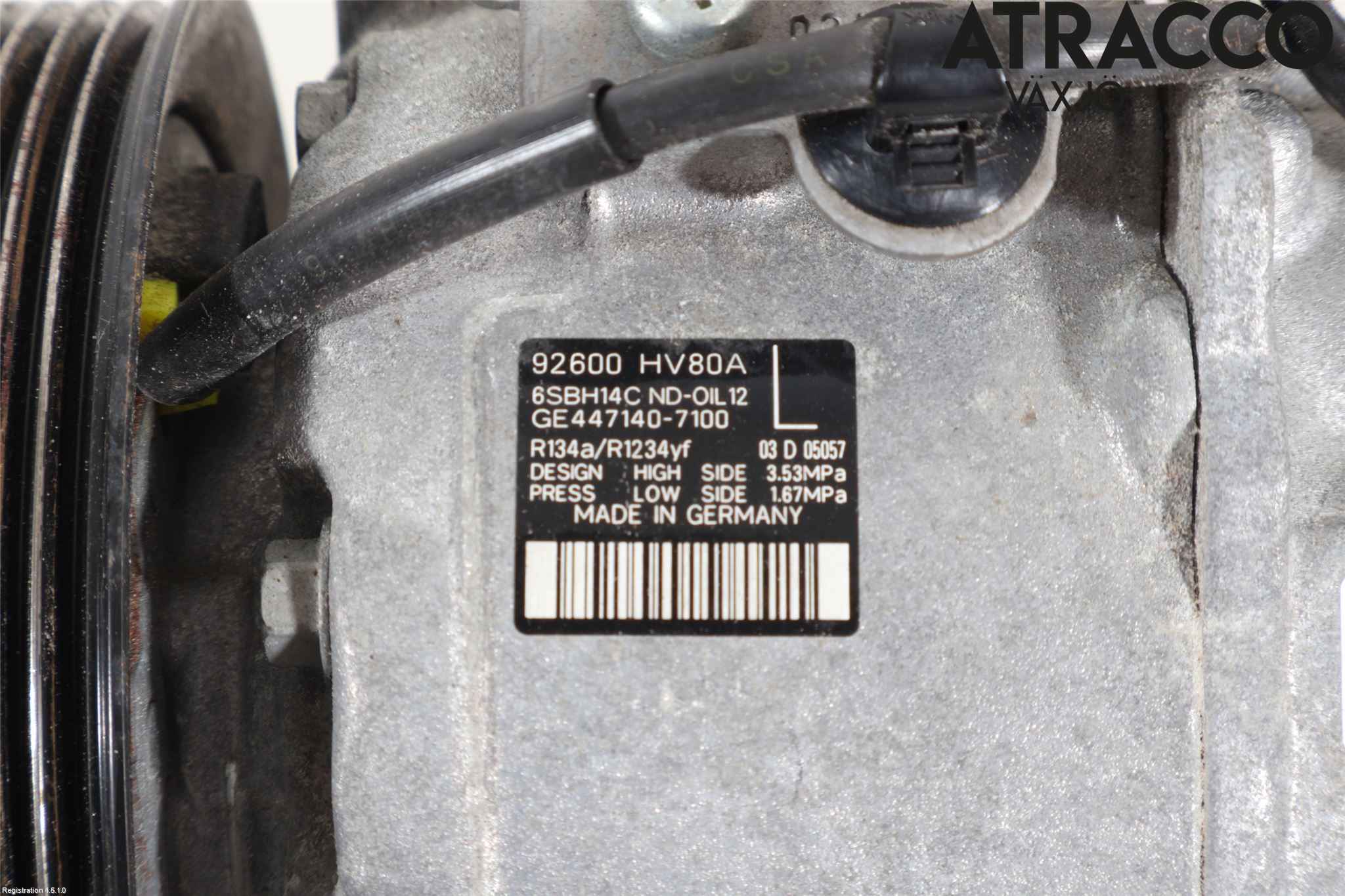 Nissan QASHQAI 17-21 Varme Ac Kompressor