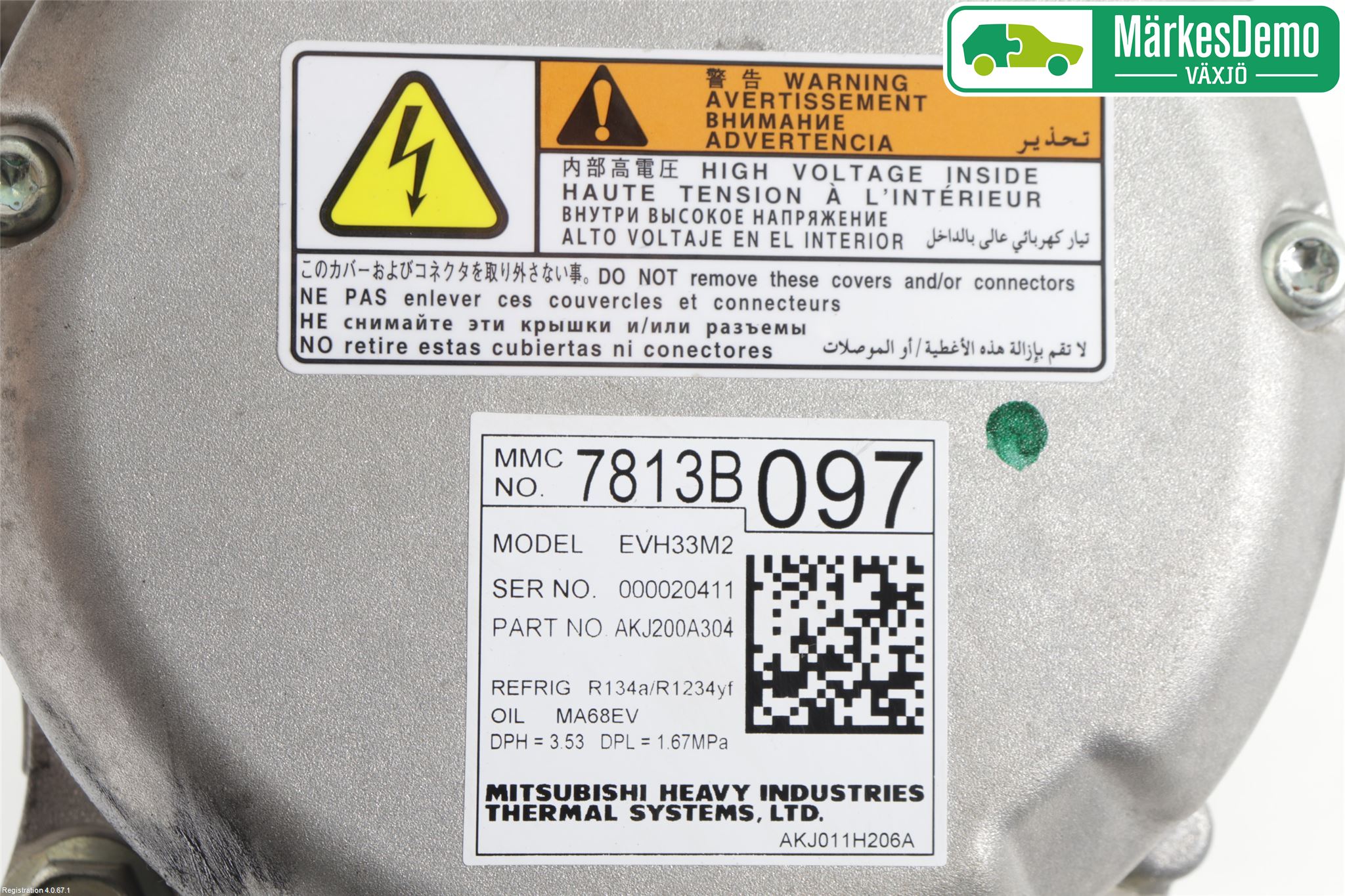 Mitsubishi OUTLANDER 13-21 Varme Ac Kompressor