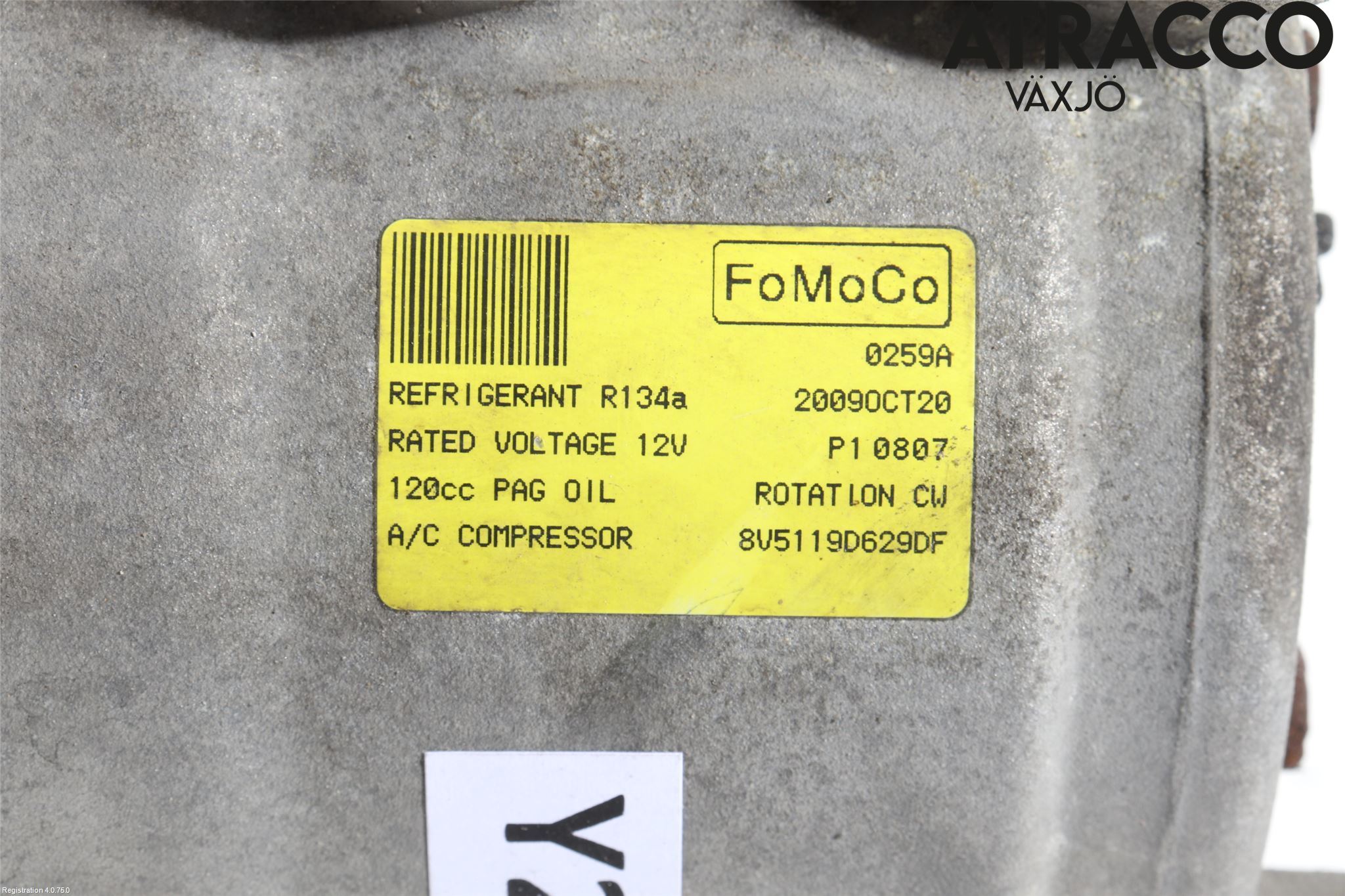 Ford FIESTA 09-12 Varme Ac Kompressor