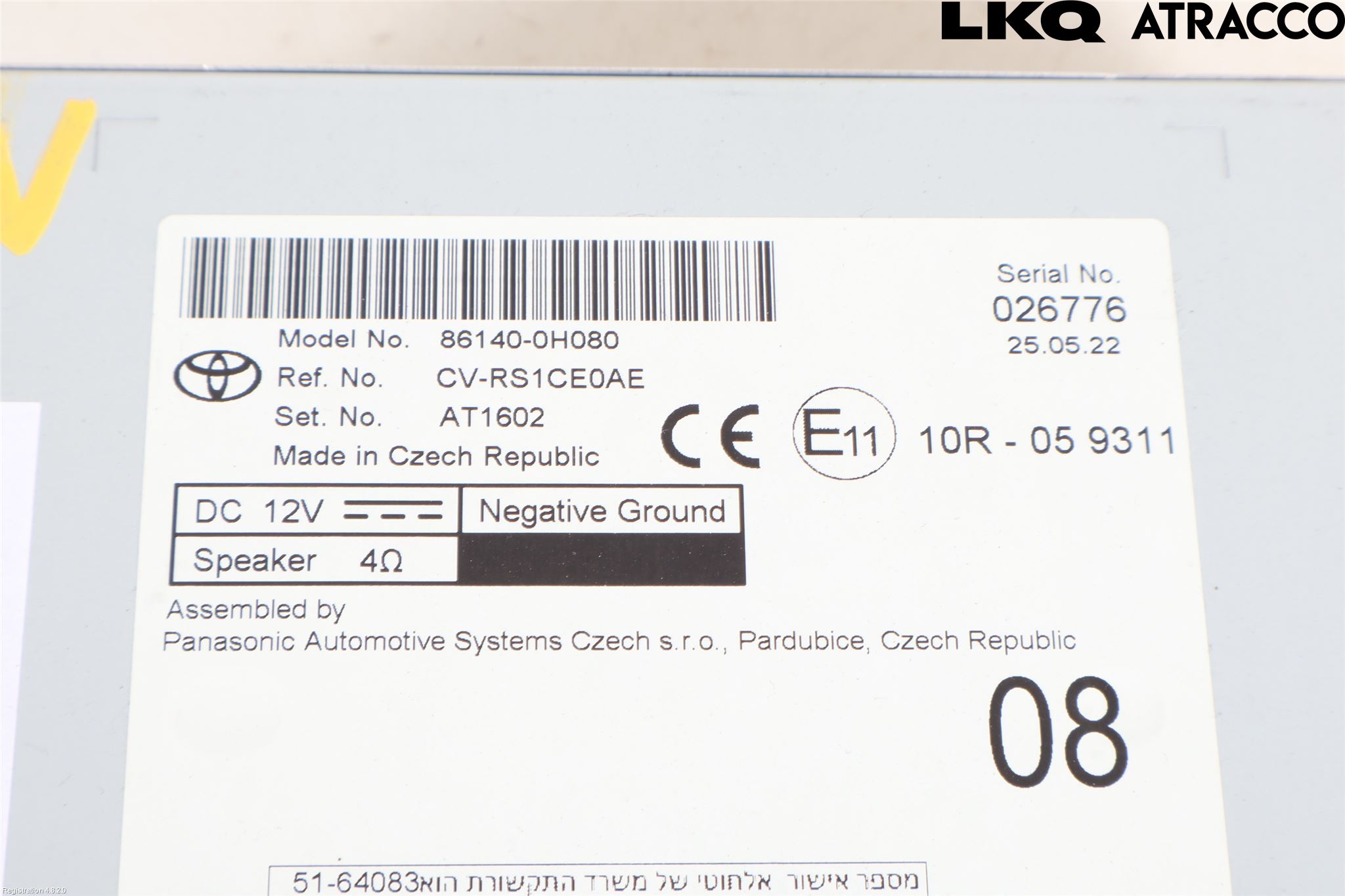 Toyota AYGO X AB70 22- Stereo Radio Med Cd