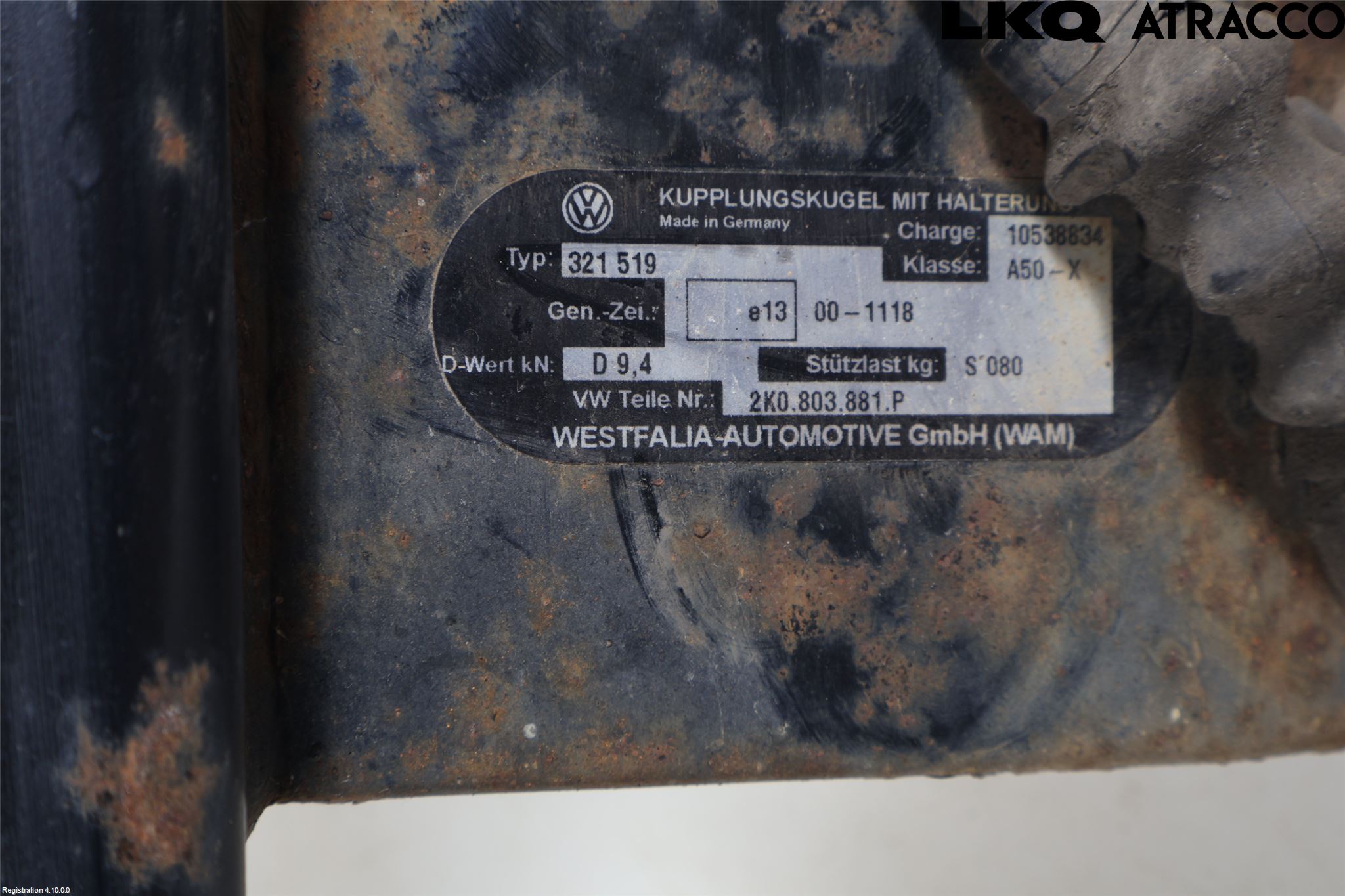 Volkswagen VW CADDY 11-15 Tilhengerfeste