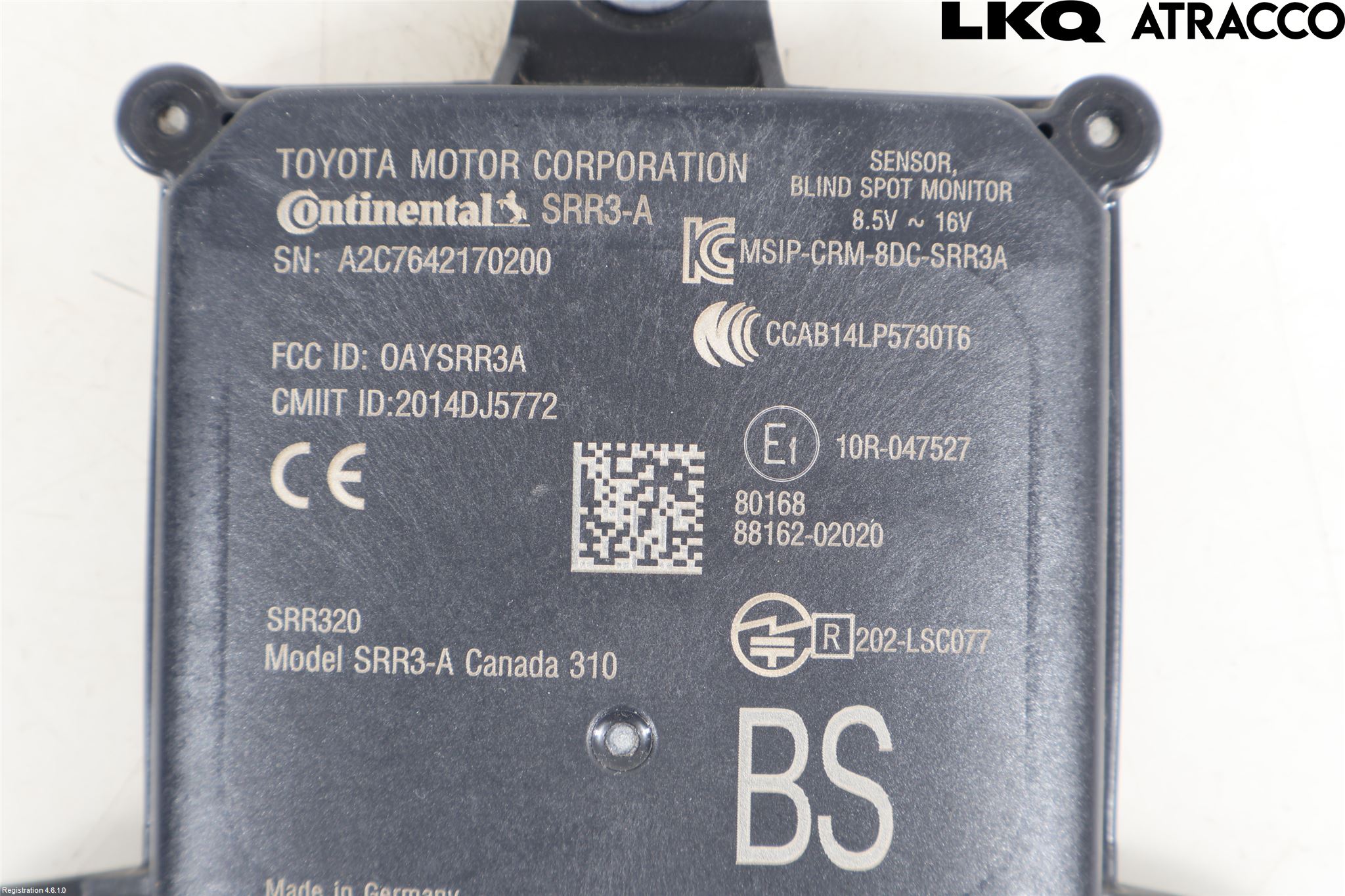 Toyota COROLLA 19- Sensor Kollisjonsbeskyttelse