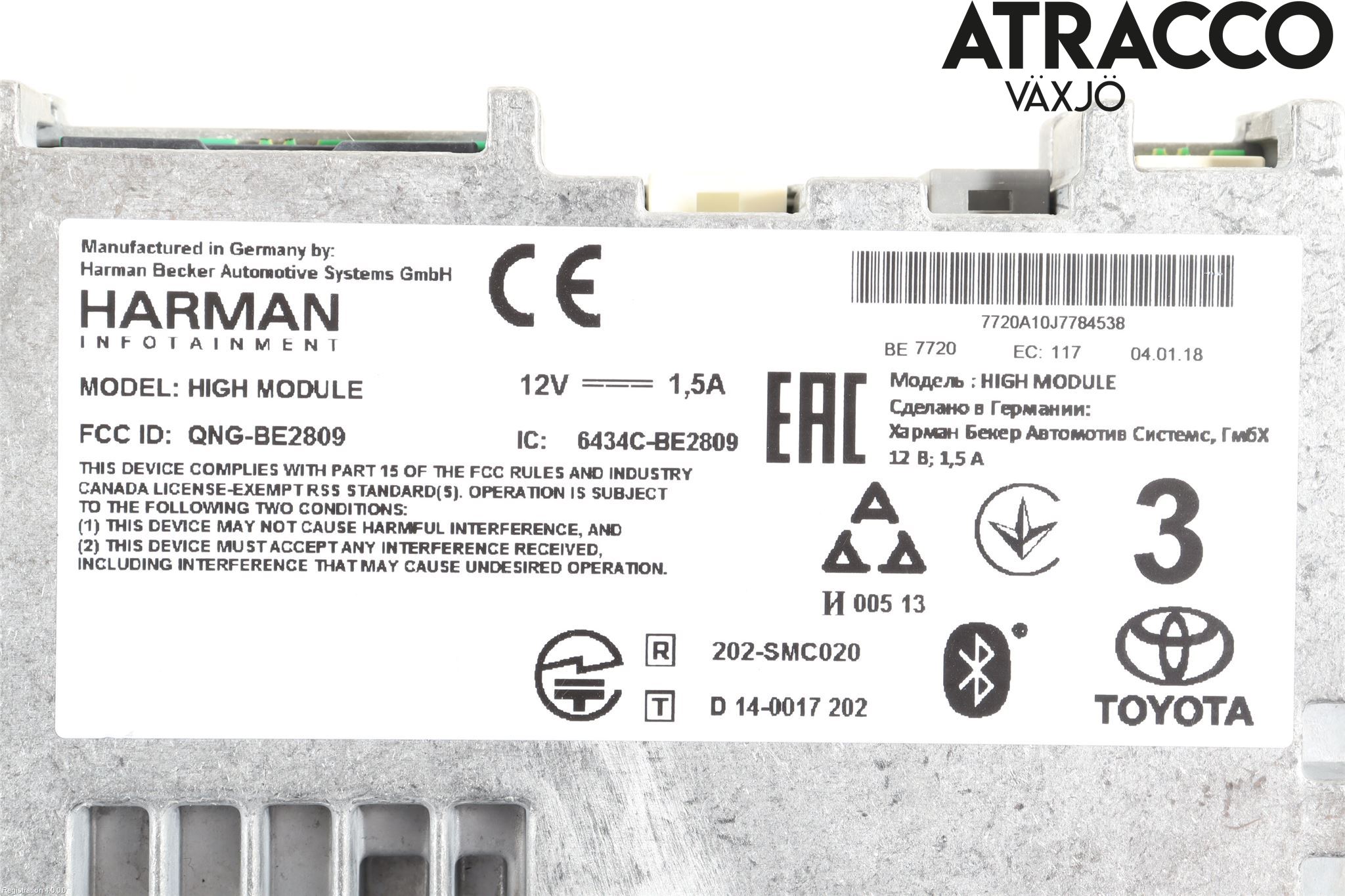 Toyota PRIUS (ZVW50) 16-21 Stereo Radio Med Cd