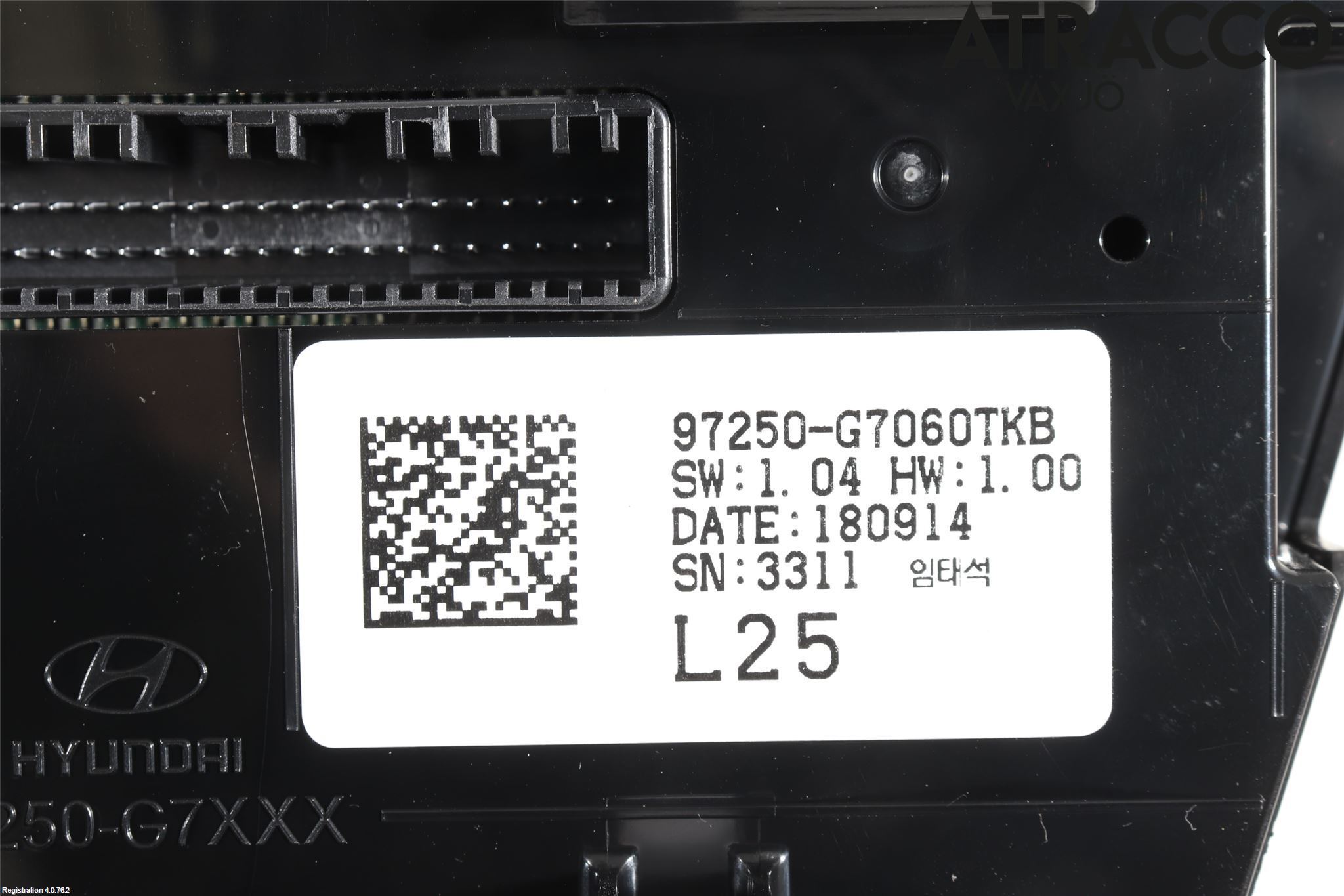 Hyundai IONIQ AE 17-22 Varme Ac Betjening-Display