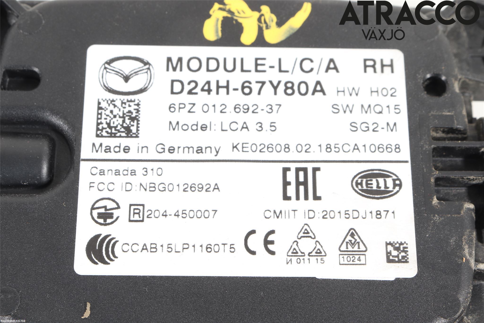 Mazda CX-3 Sensor Kollisjonsbeskyttelse