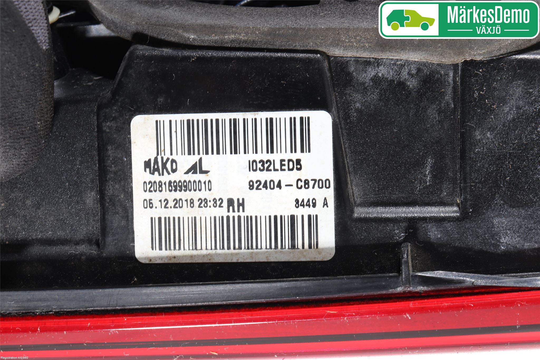 Hyundai i20 GB 15-20 Baklykt Høyre  På Luke(Indre)
