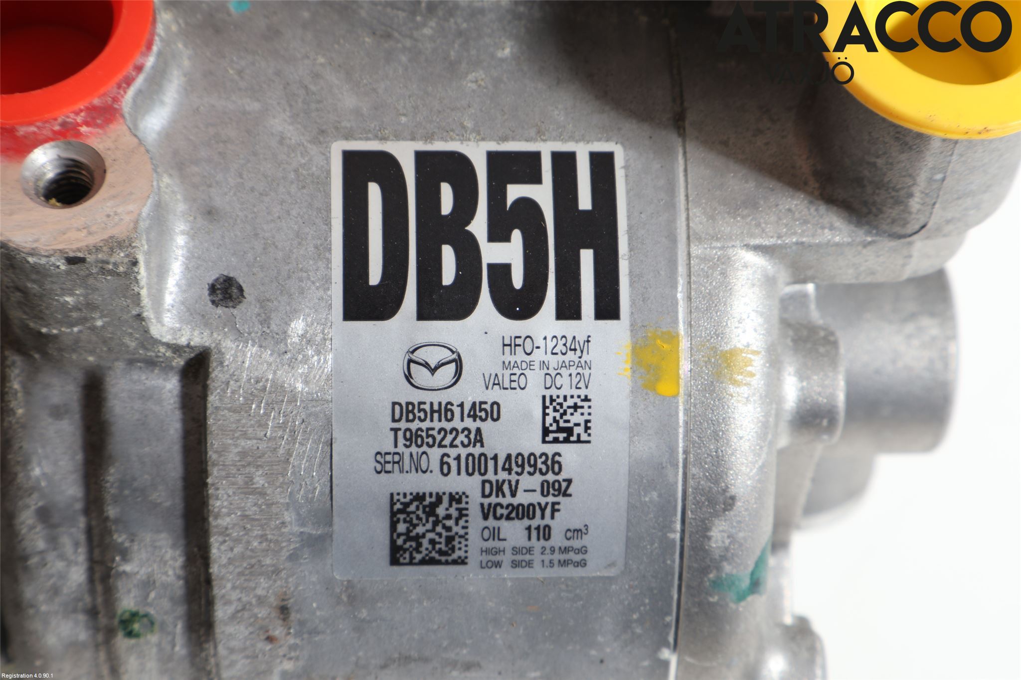 Mazda 2 (DJ) 15-22 Varme Ac Kompressor