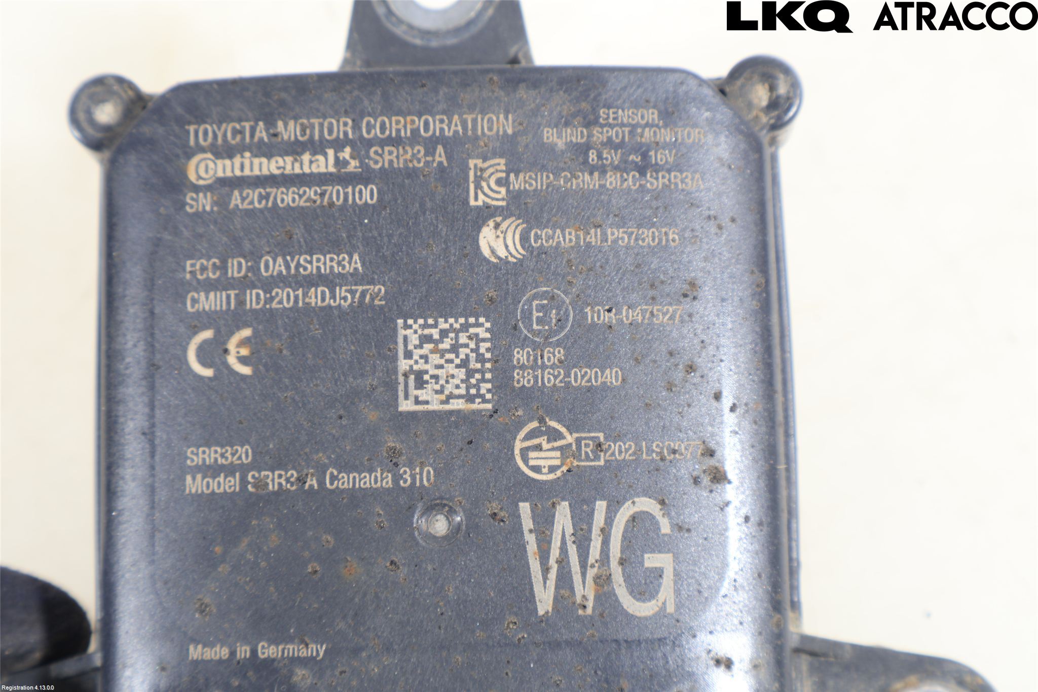 Toyota COROLLA 19- Sensor Kollisjonsbeskyttelse