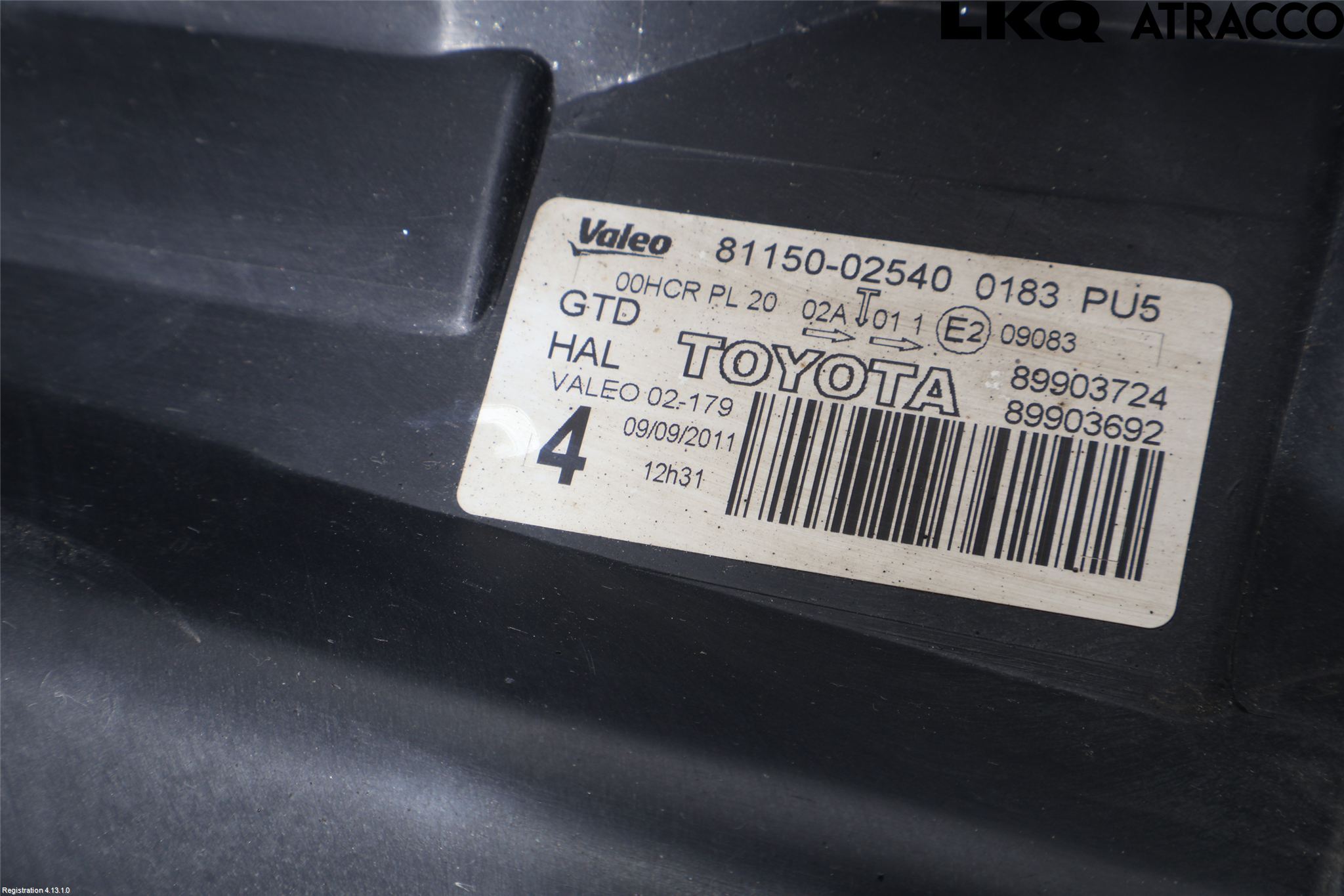Toyota AURIS 10-12 Frontlykt Venstre