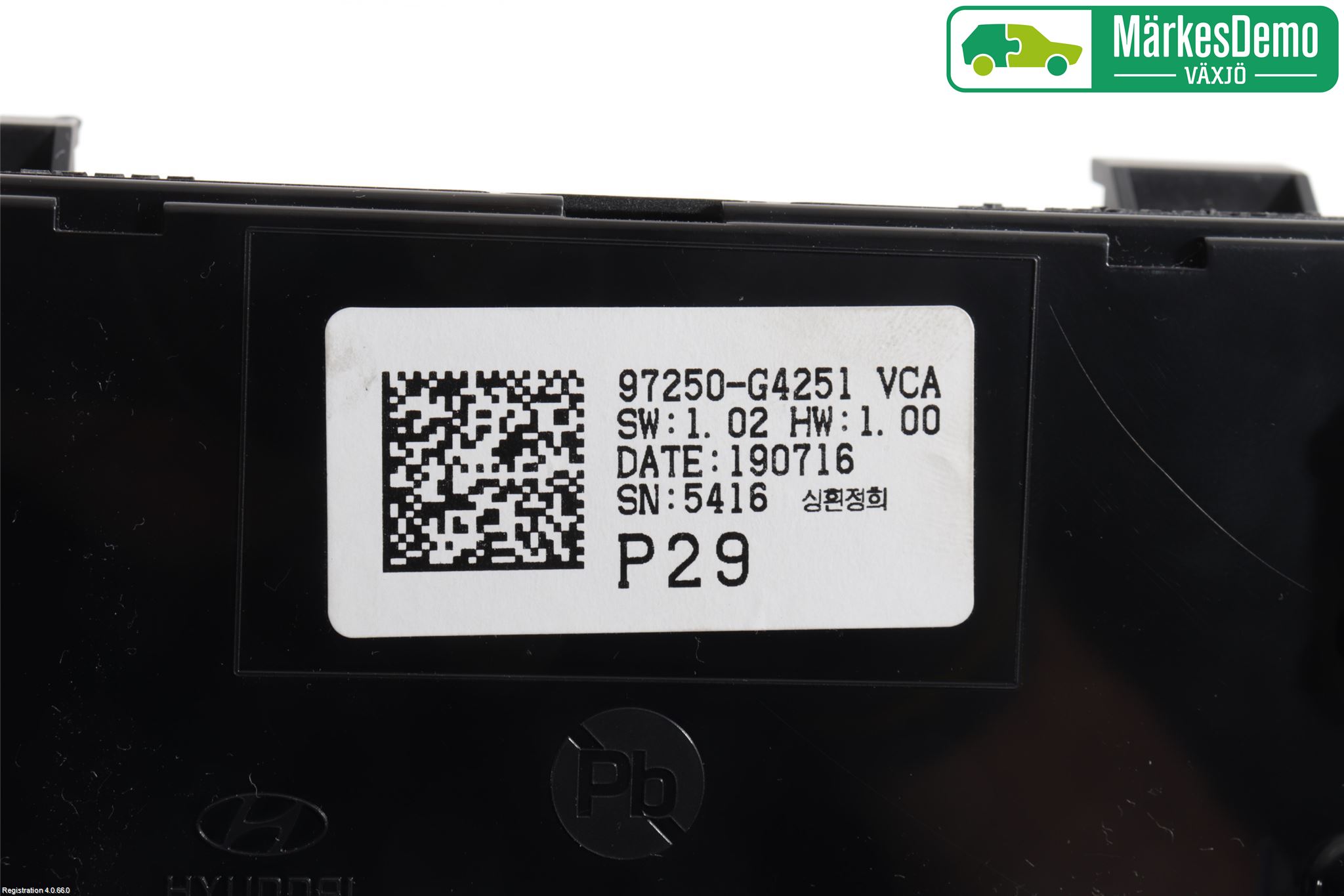 Hyundai i30 PD 17- Varme Ac Betjening-Display