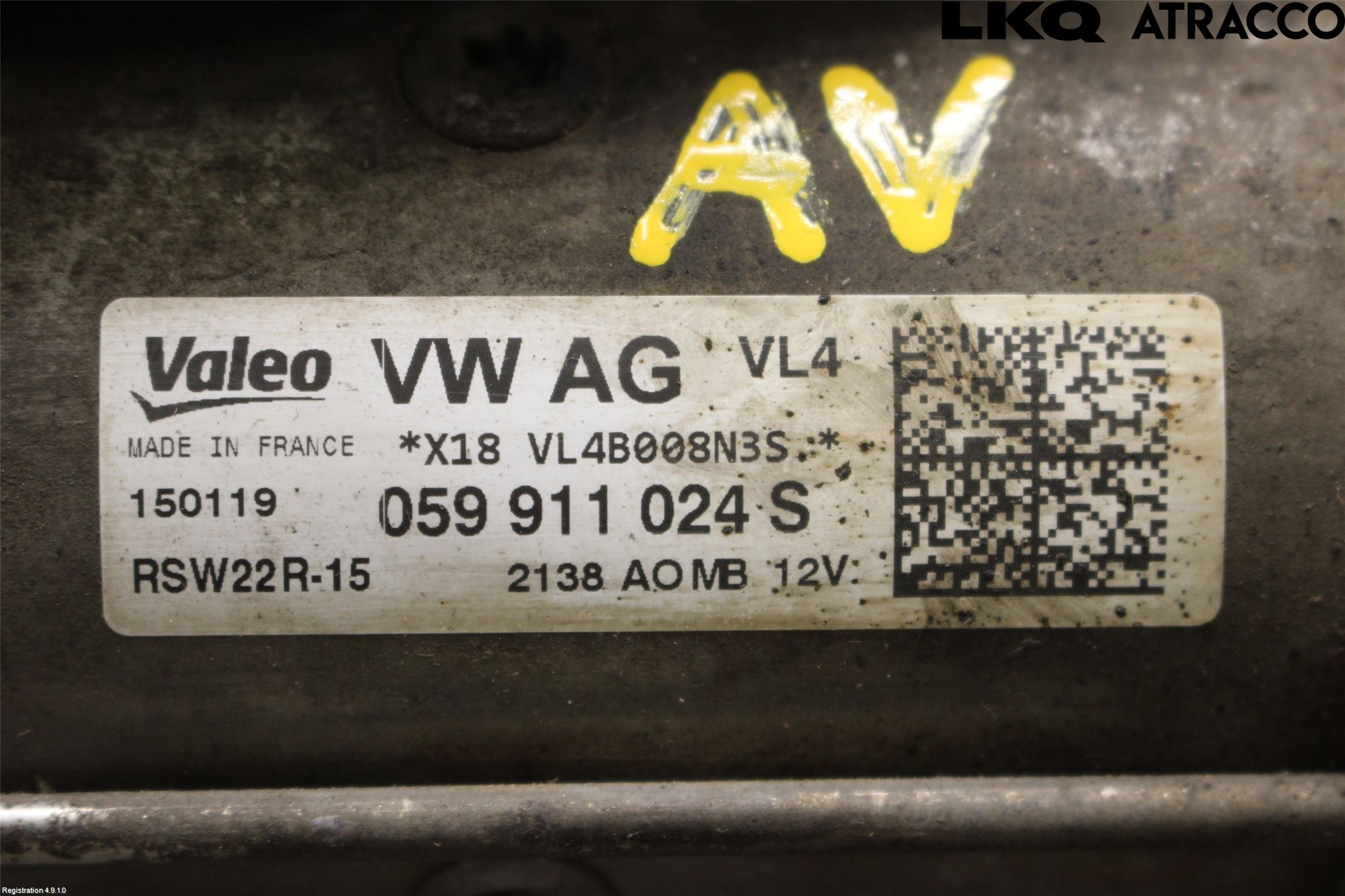 Volkswagen VW AMAROK 2H 10-22 Startmotor Diesel