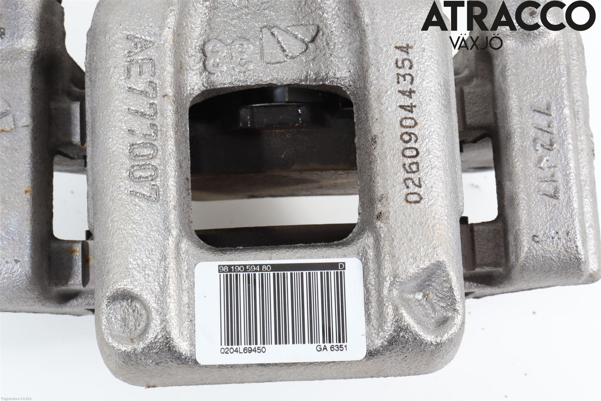 Peugeot 208/E-208 20- Bremsecaliper Bak Høyre