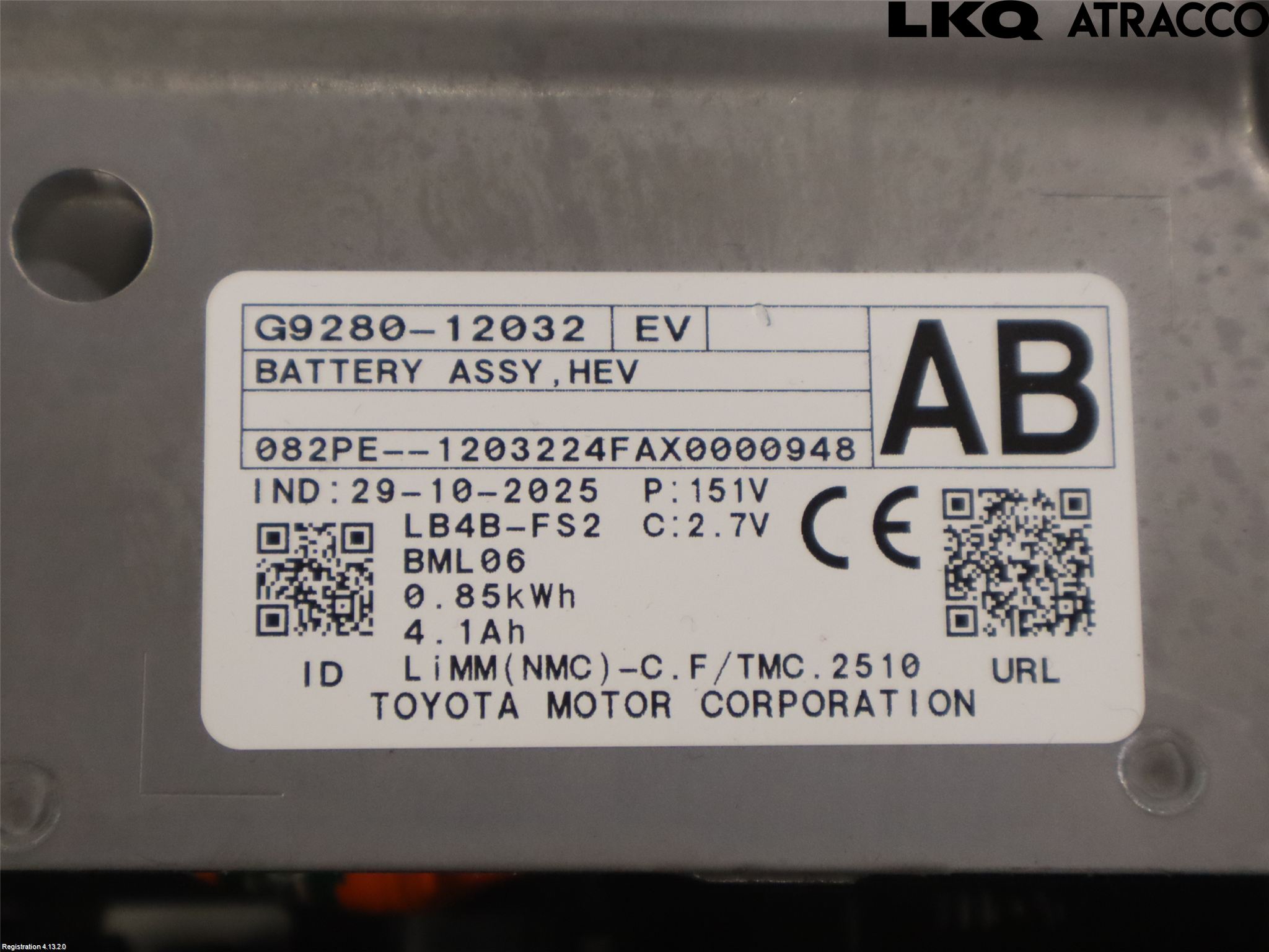 Toyota COROLLA 19- Hybrid Batteri