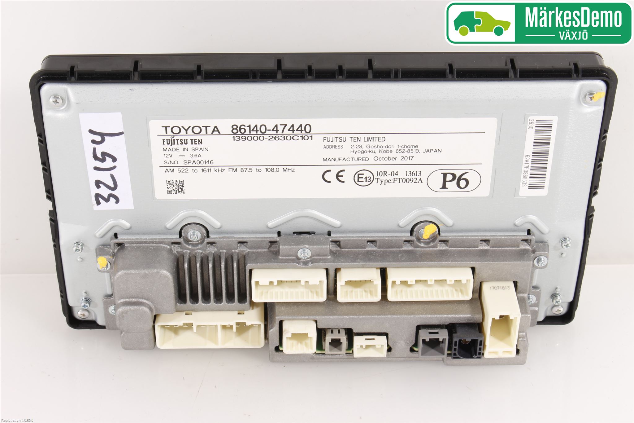 Toyota PRIUS (ZVW50) 16-21 Stereo Radio Med Cd