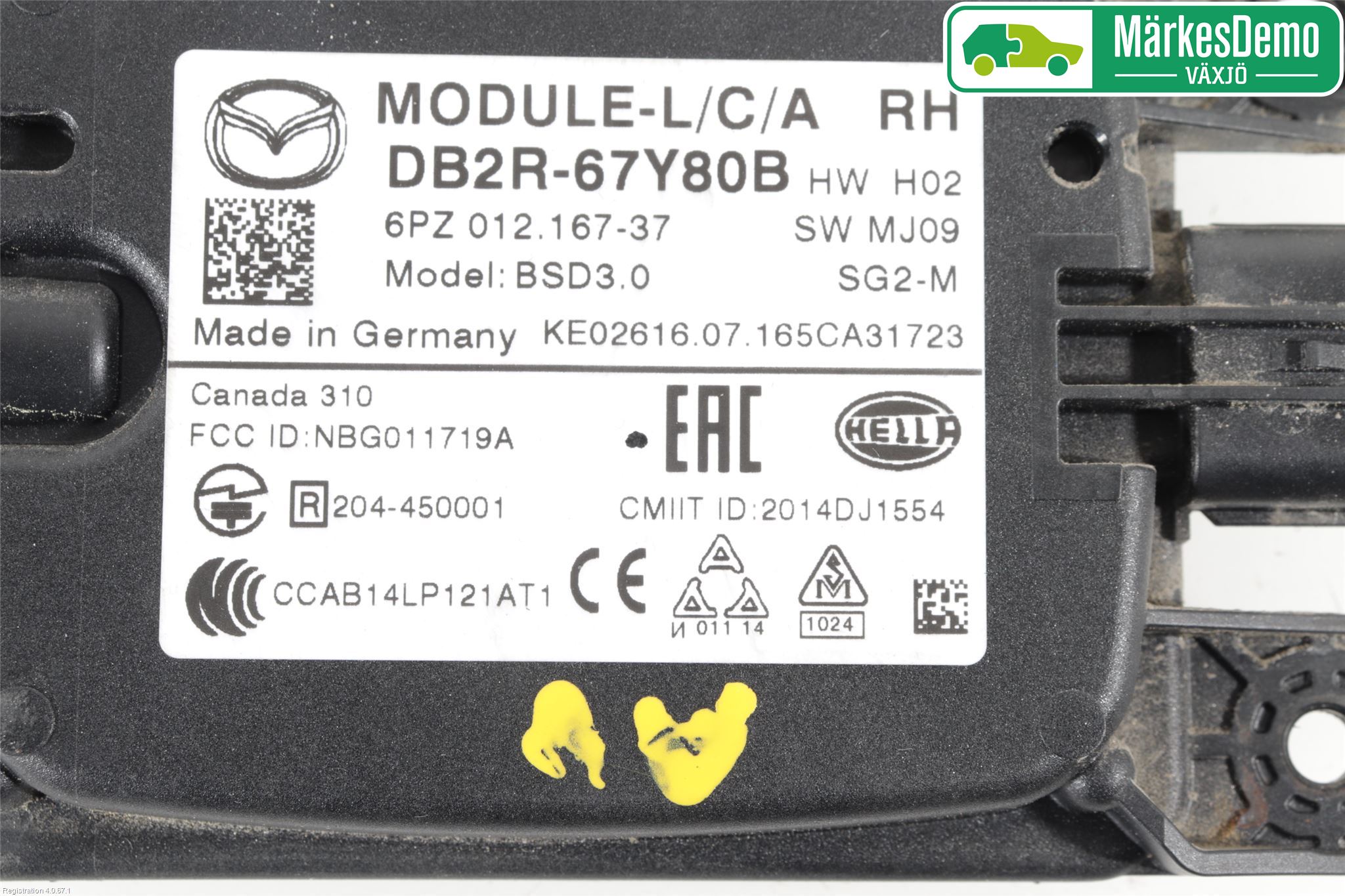 Mazda CX-3 Sensor Kollisjonsbeskyttelse