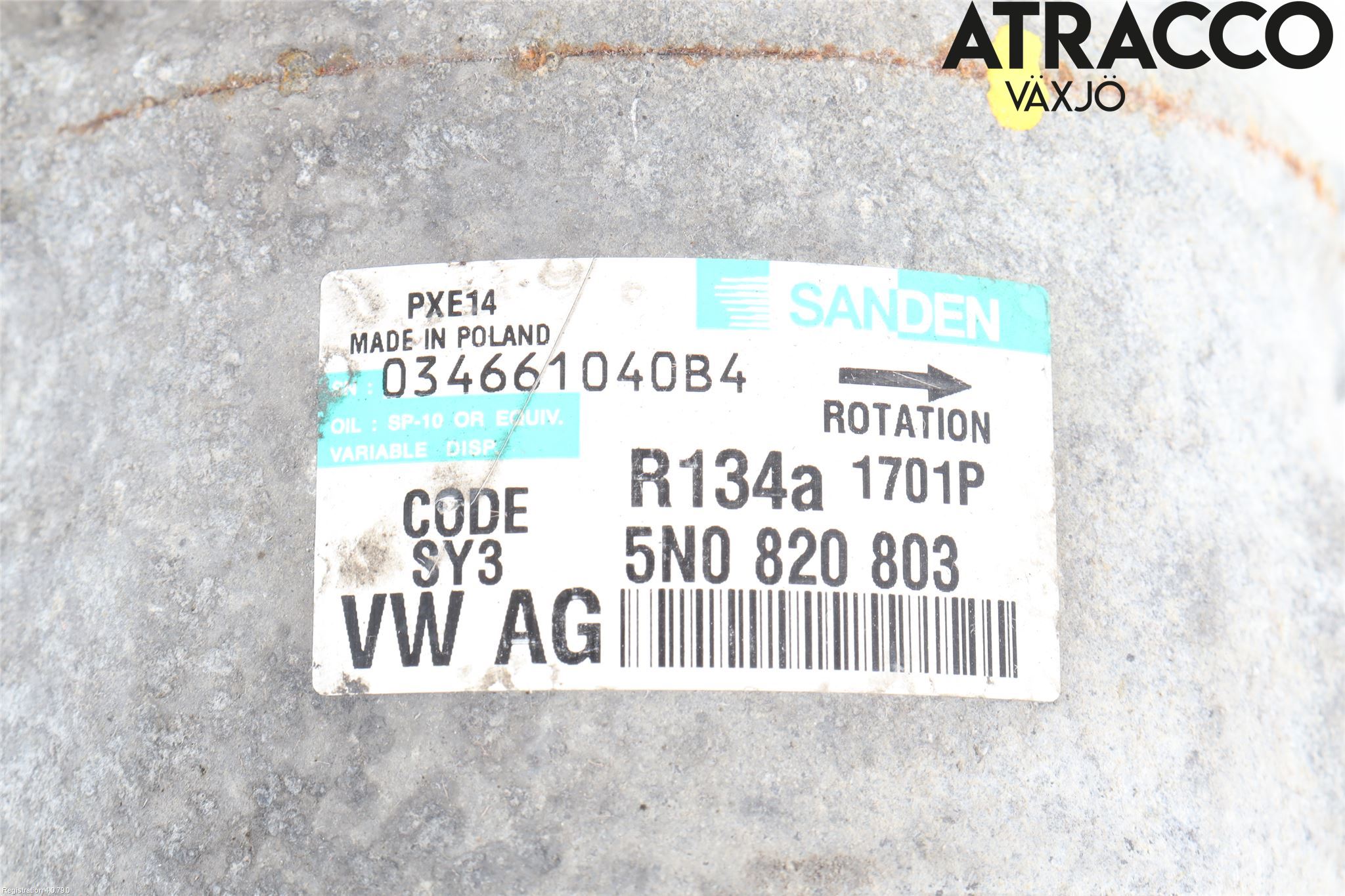 Skoda ROOMSTER Varme Ac Kompressor