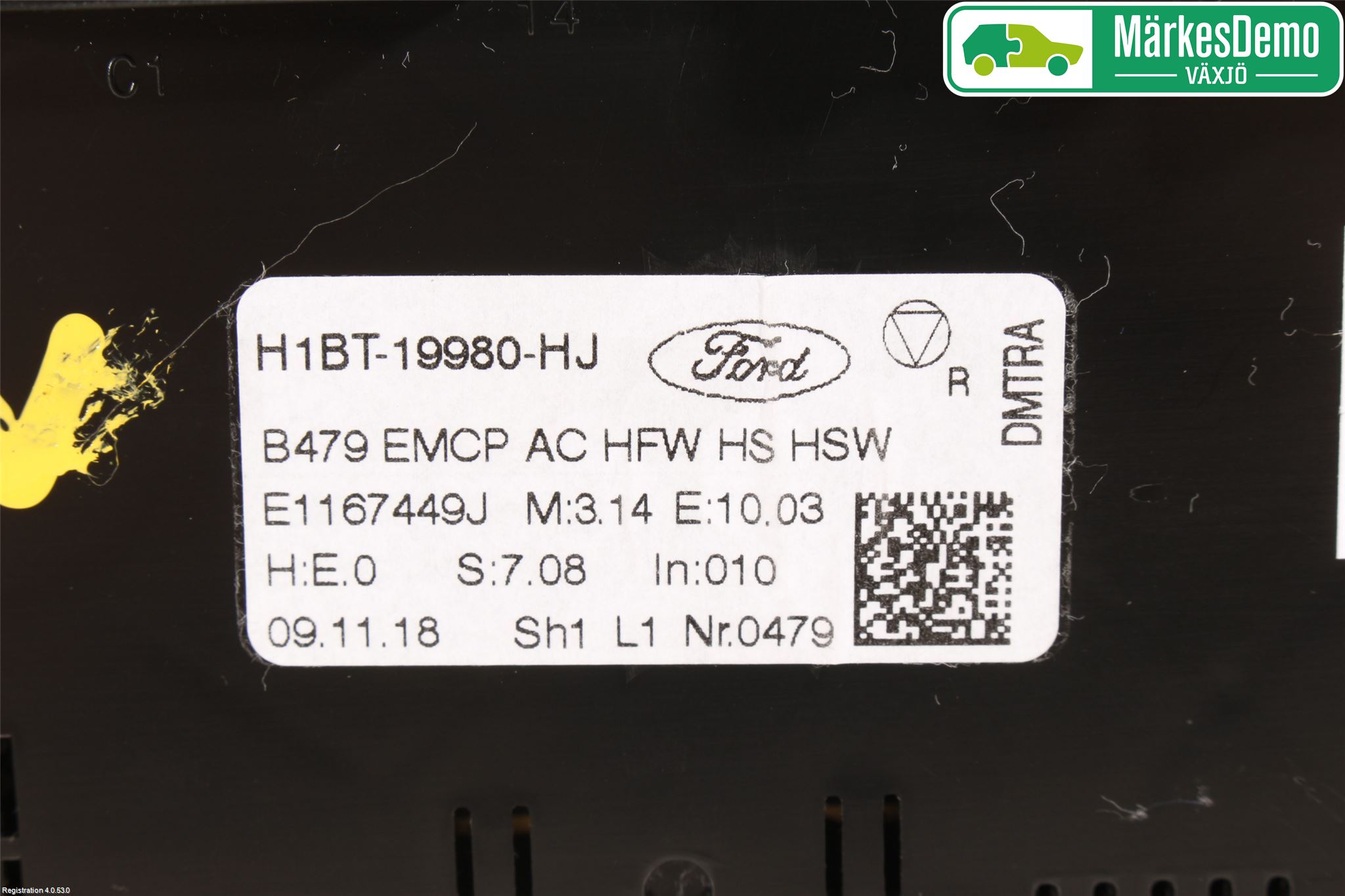 Ford FIESTA (VII) 18-23 Varme Ac Betjening-Display