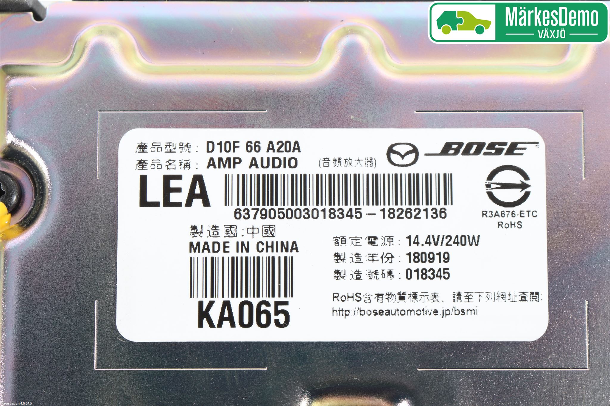 Mazda CX-3 Stereo Radio Med Cd