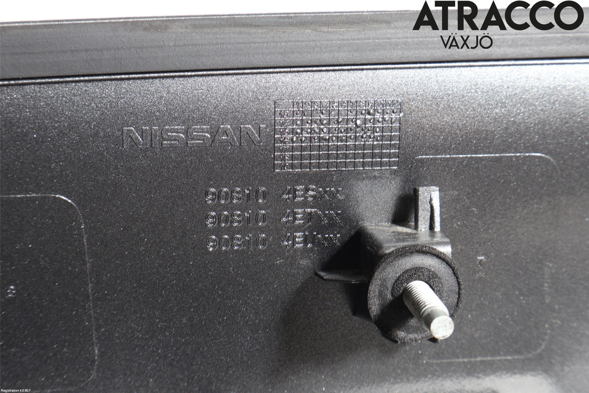 Nissan QASHQAI 14-17 Refleksplate - Skiltplate