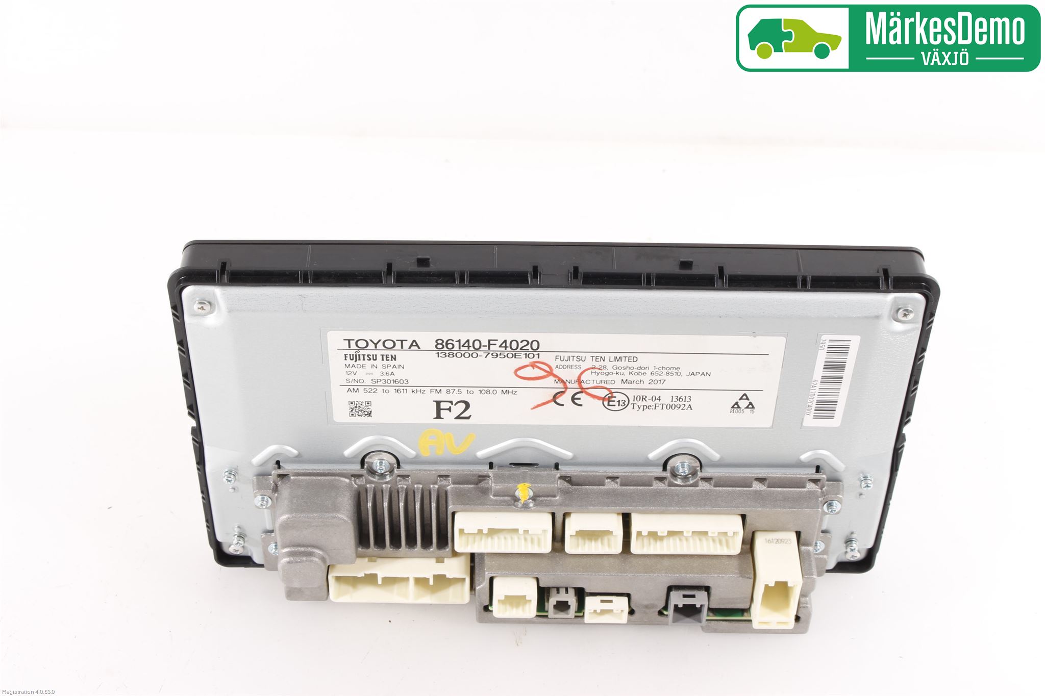 Toyota C-HR 16-23 Stereo Radio Med Cd