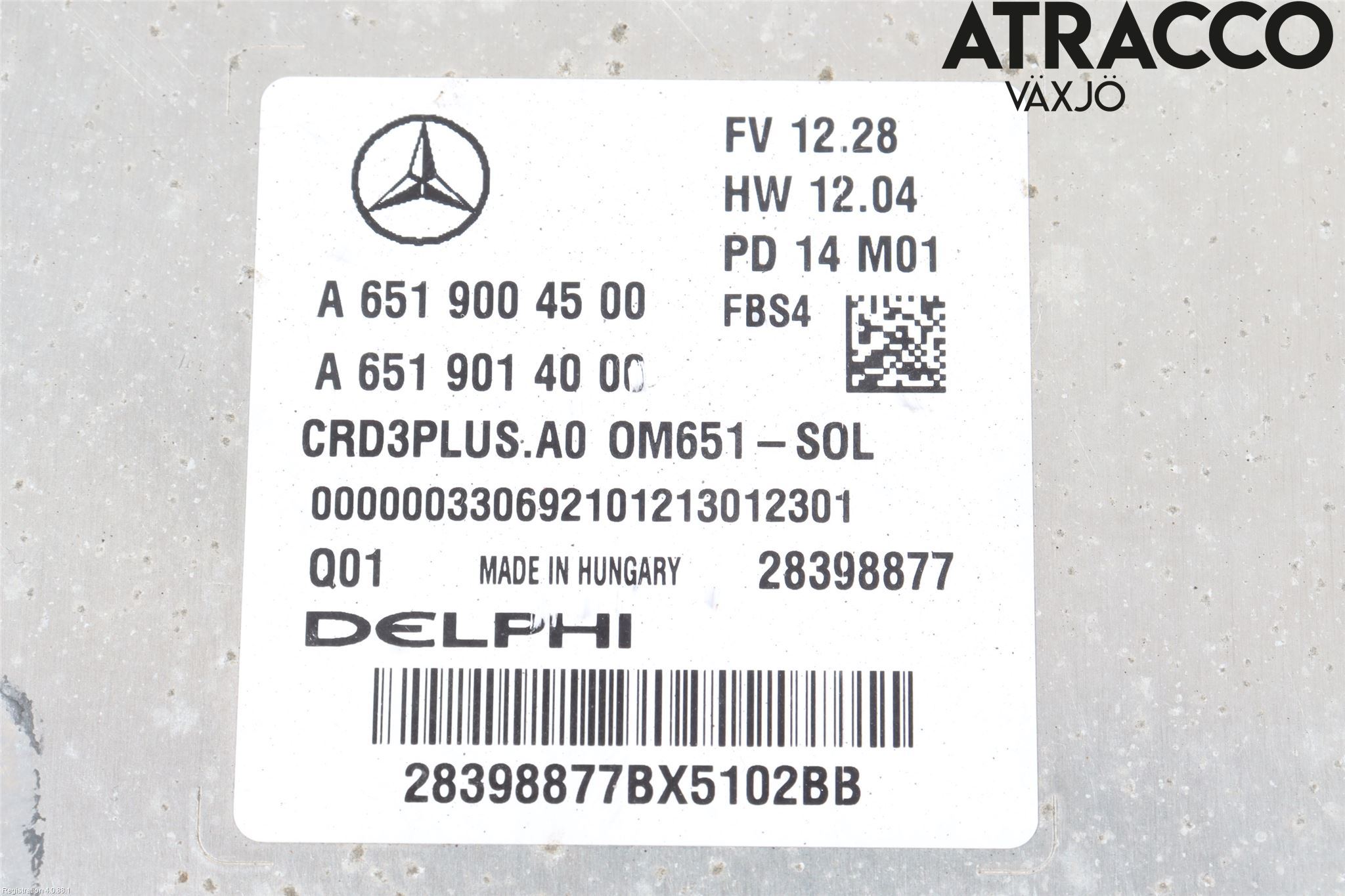 Mercedes-Benz MB C-KLASS (W205) 14-21 Styreenhet Dieselpumpe