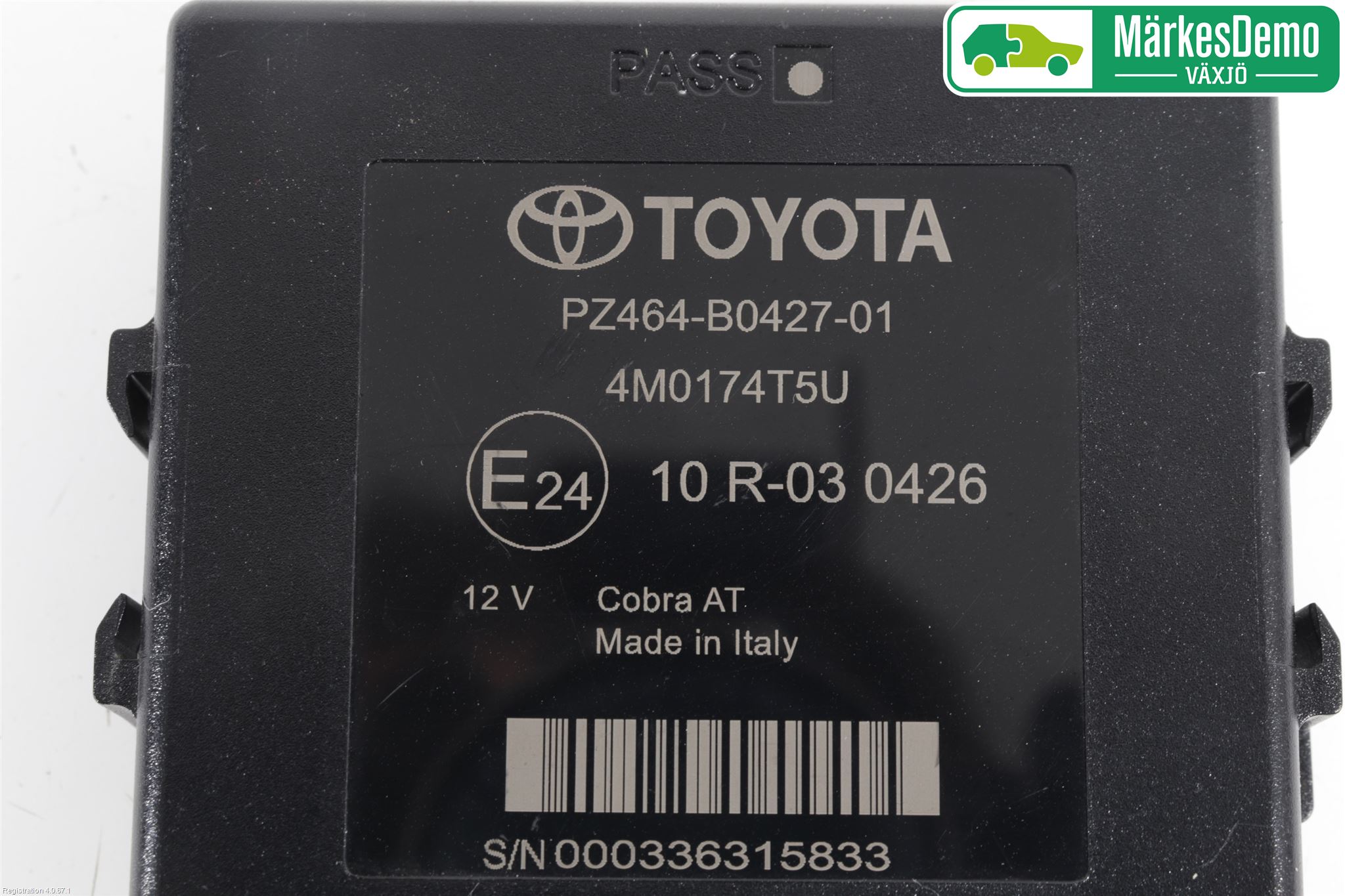 Toyota YARIS XP130 15-20 Styreenhet Parkering