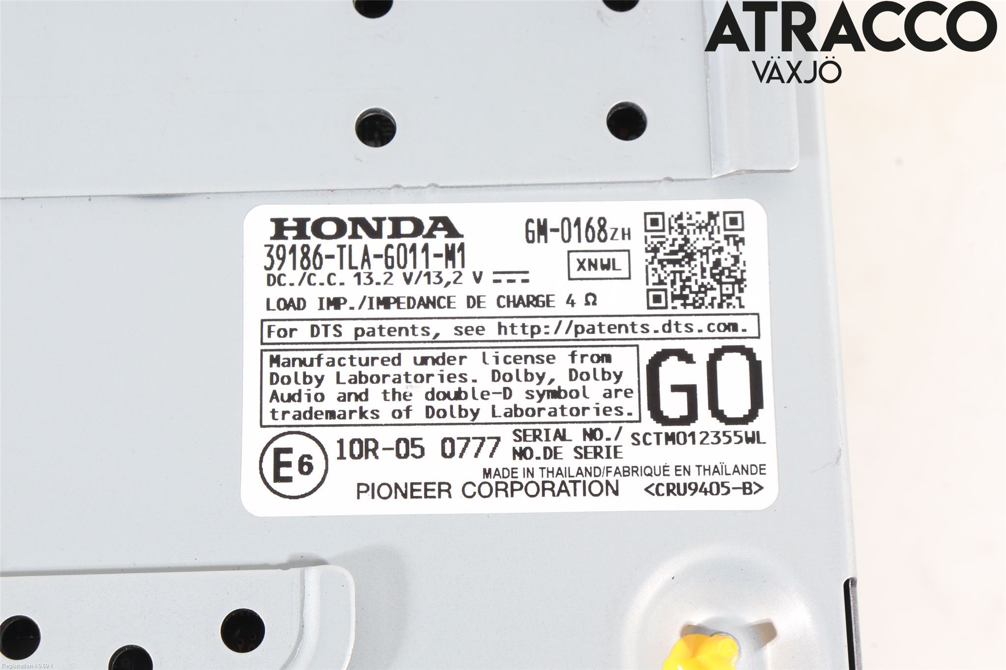 Honda CR-V 19-22 Stereo Radio Med Cd