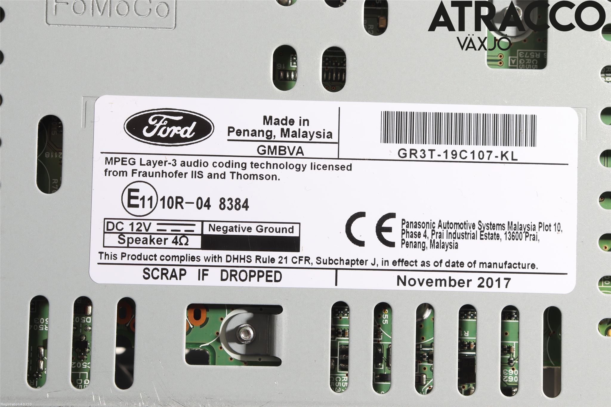 Ford MUSTANG VI 15-22 Stereo Radio Med Cd