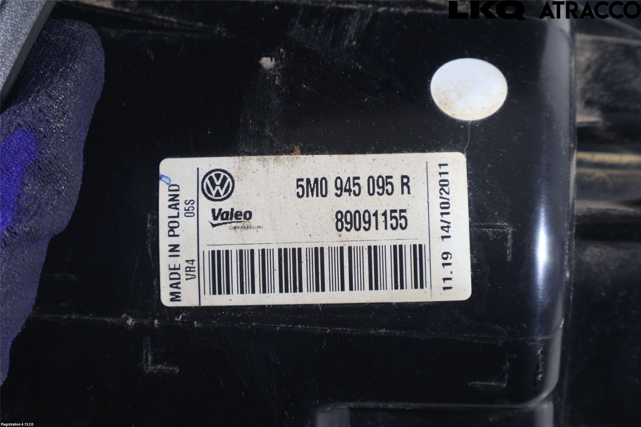 Volkswagen VW GOLF PLUS/CROSS GOLF 04-14 Baklykt Venstre
