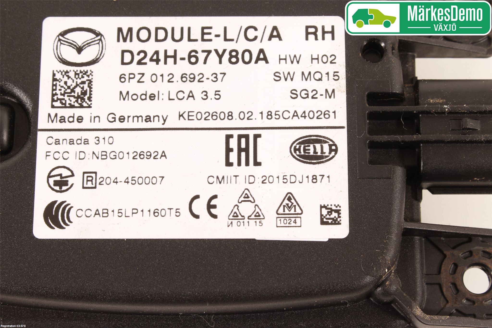 Mazda CX-3 Sensor Kollisjonsbeskyttelse