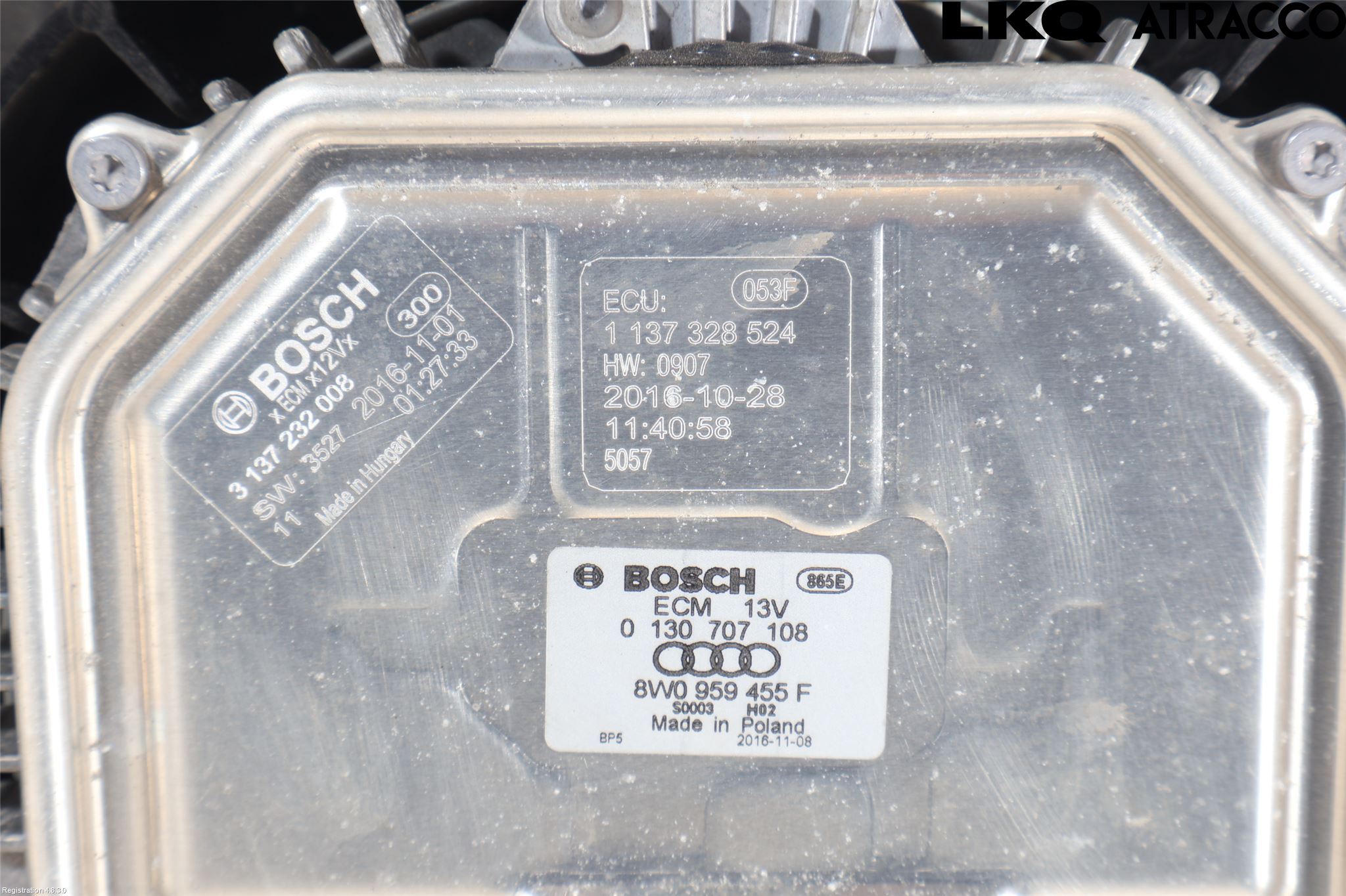 Audi A4/S4 B9 16-19 Kjølevifte Elektrisk