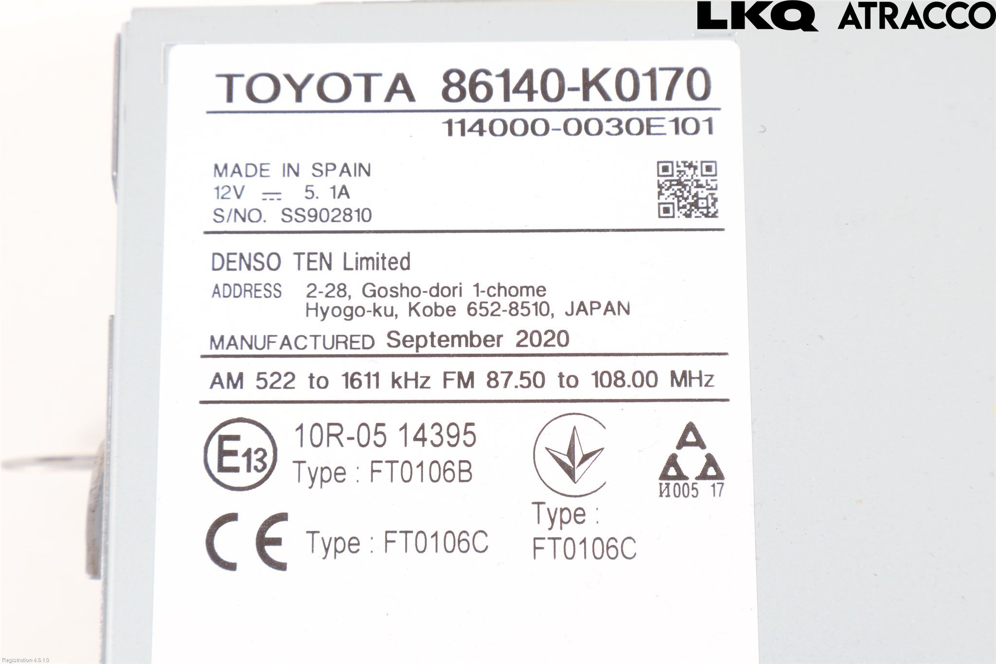Toyota YARIS XP21 20- Stereo Radio Med Cd