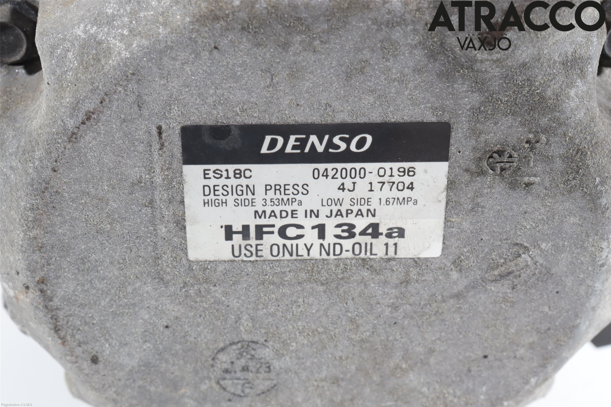 Toyota PRIUS NWH20 04-08 Varme Ac Kompressor