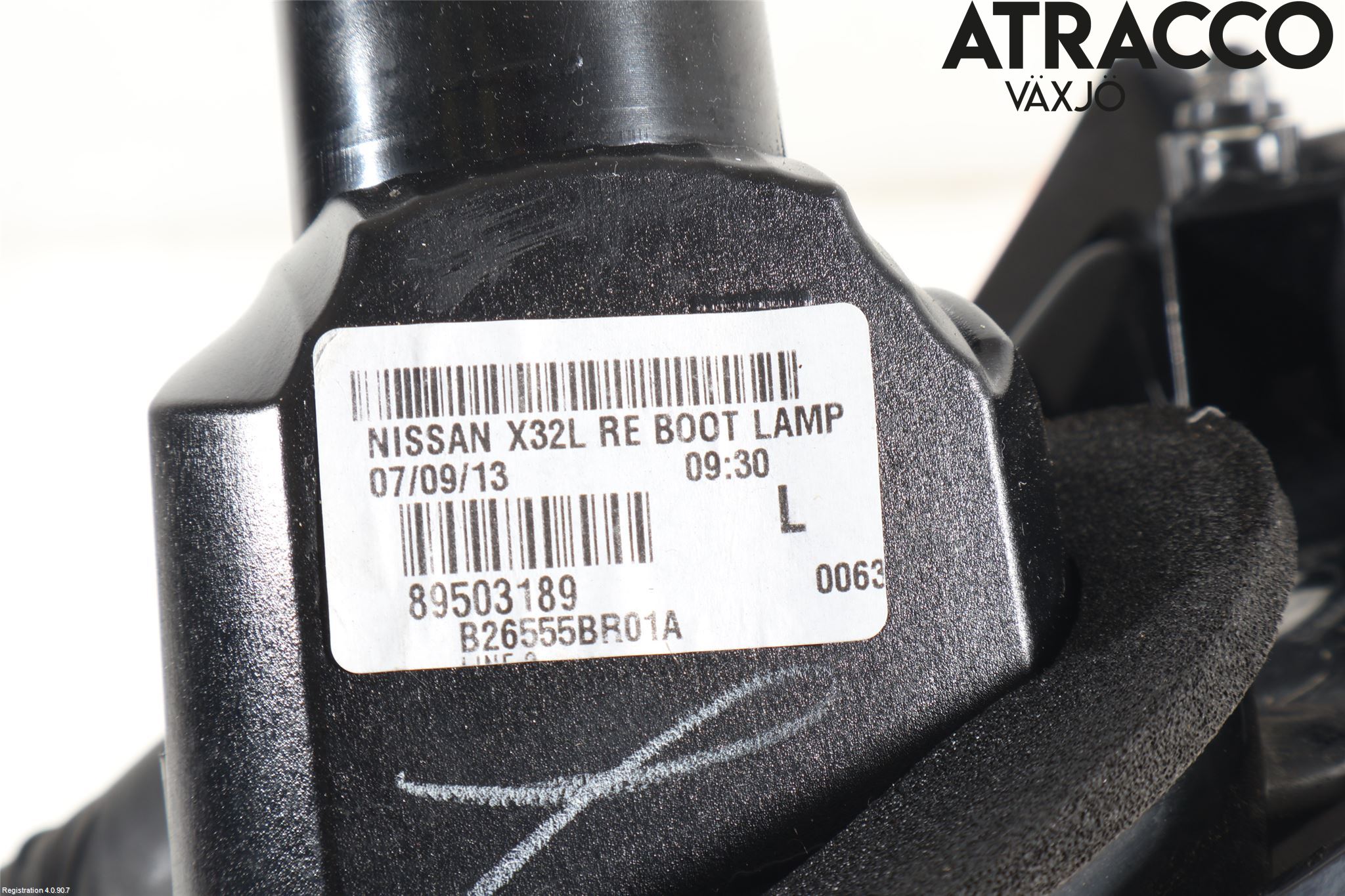 Nissan QASHQAI 10-14 Baklykt Venstre  På Luke(Indre