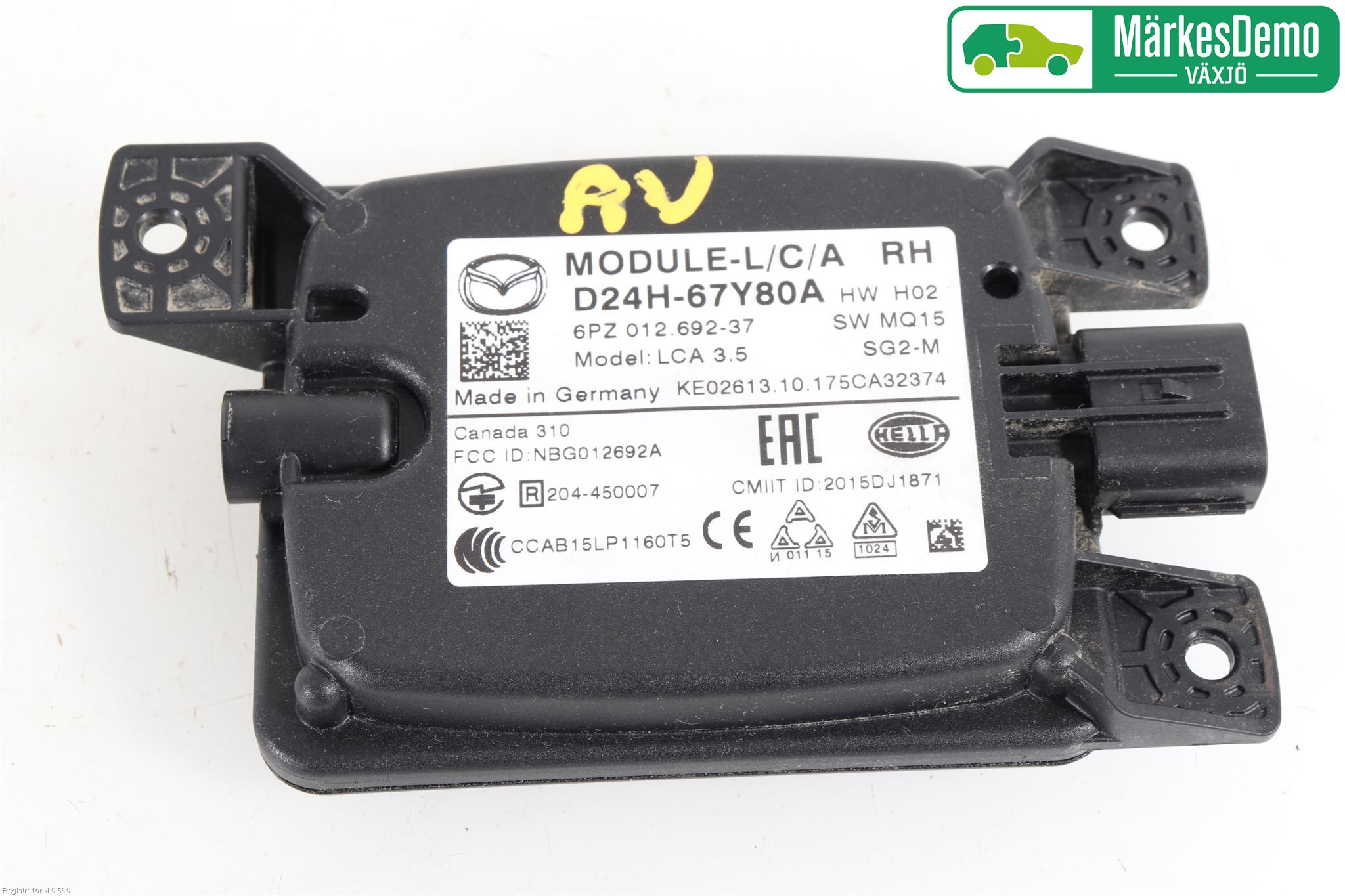 Mazda CX-3 Sensor Kollisjonsbeskyttelse