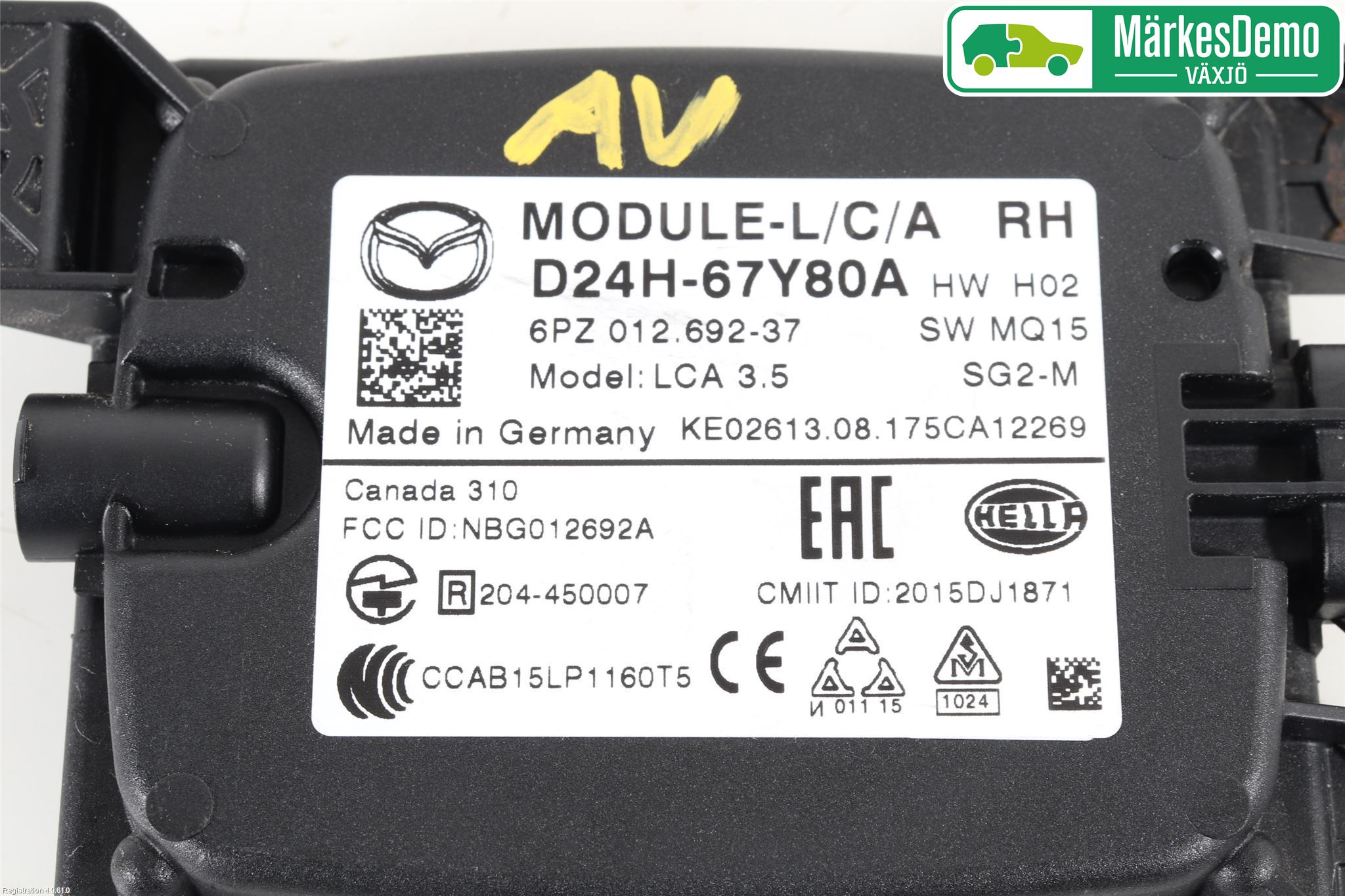 Mazda CX-3 Sensor Kollisjonsbeskyttelse