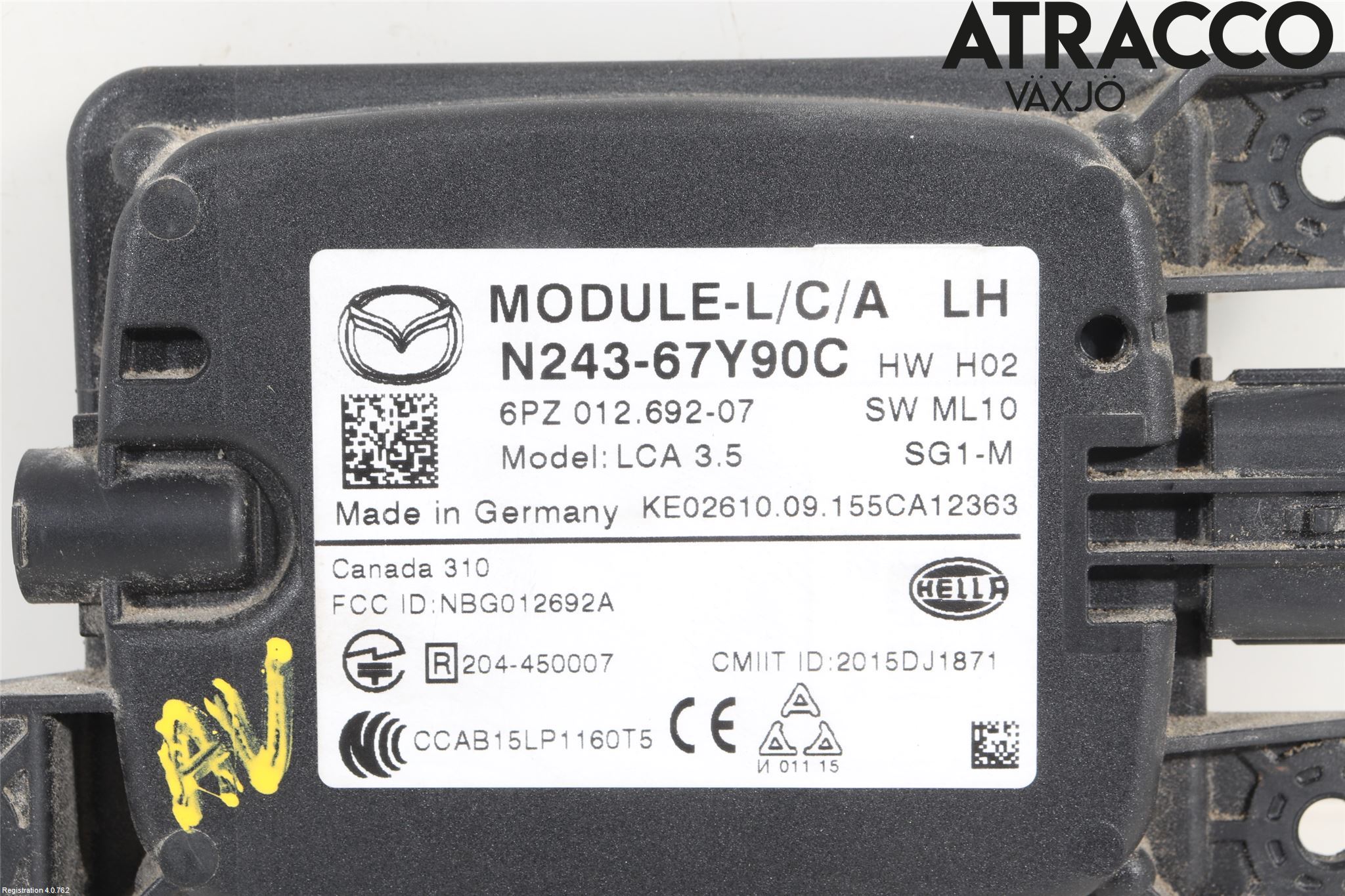 Mazda MX-5 IV (ND/ND2/ND3) MIATA 15- Sensor Kollisjonsbeskyttelse