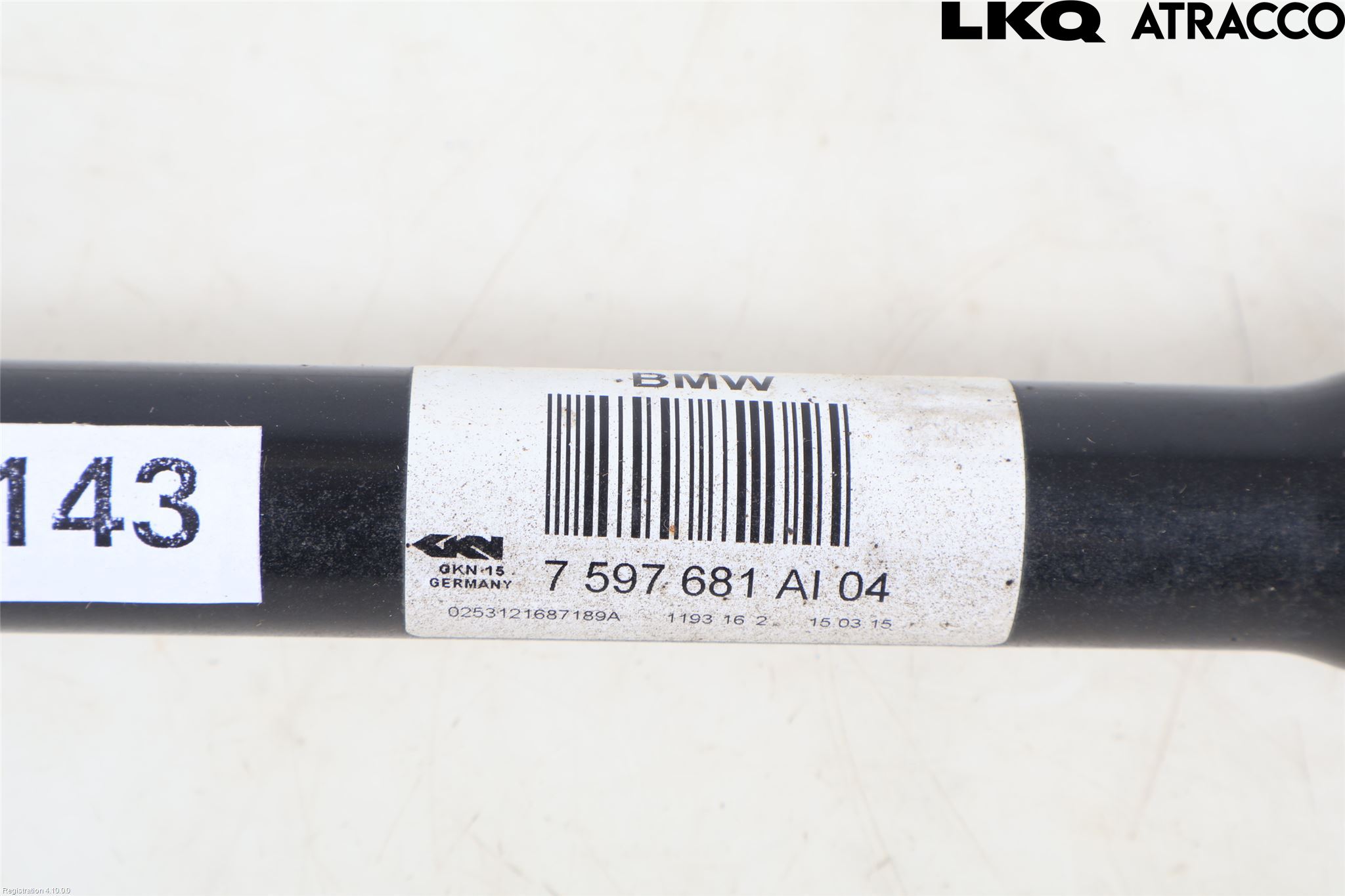 BMW 1 F20/F21 11-19 Drivaksel Bak Kompl Venstre
